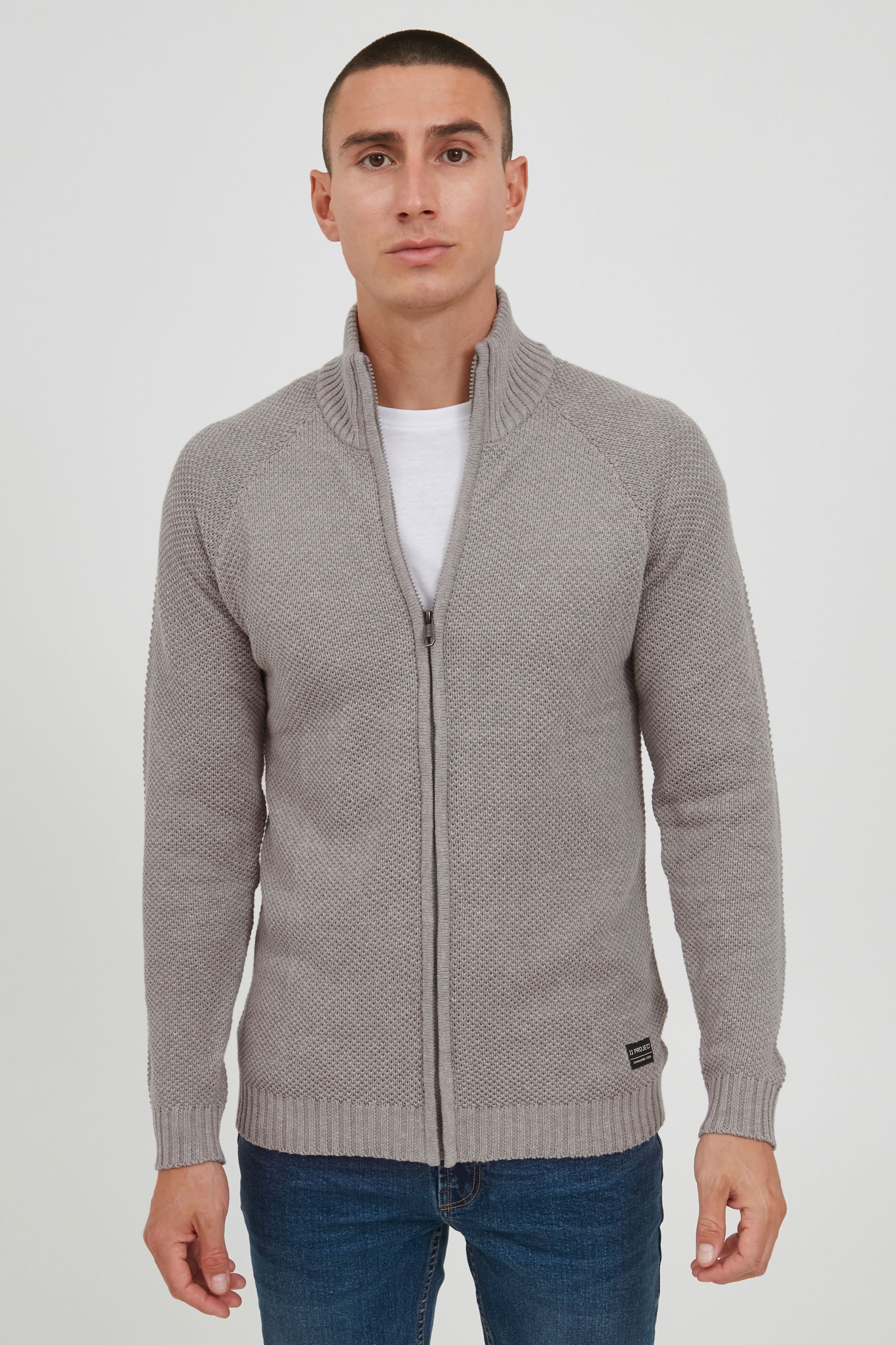 11 Project Strickjacke PRSteffan ZipperJacke mit Stehkragen günstig online kaufen