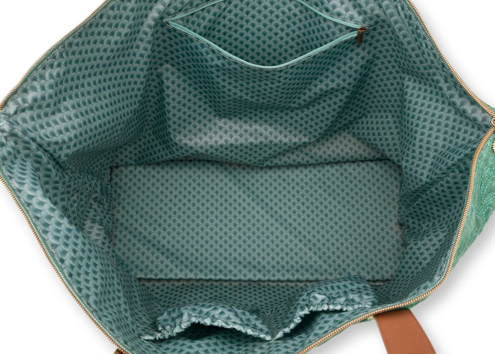 Velvet Quilted Green PiP Reisetasche Studio