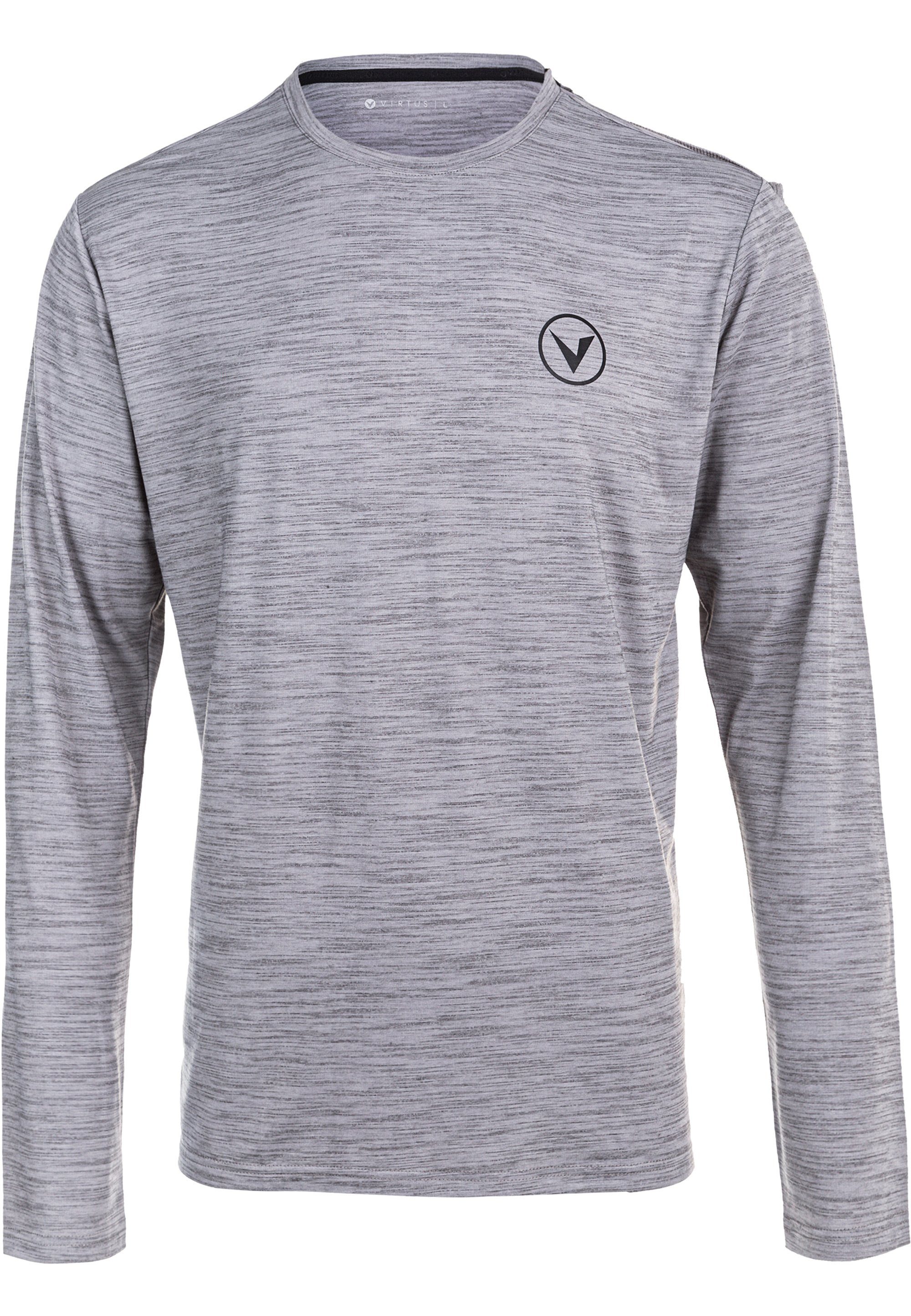 Virtus Langarmshirt JOKERS grau-meliert L/S mit innovativer (1-tlg) Dry-Technologie M Quick