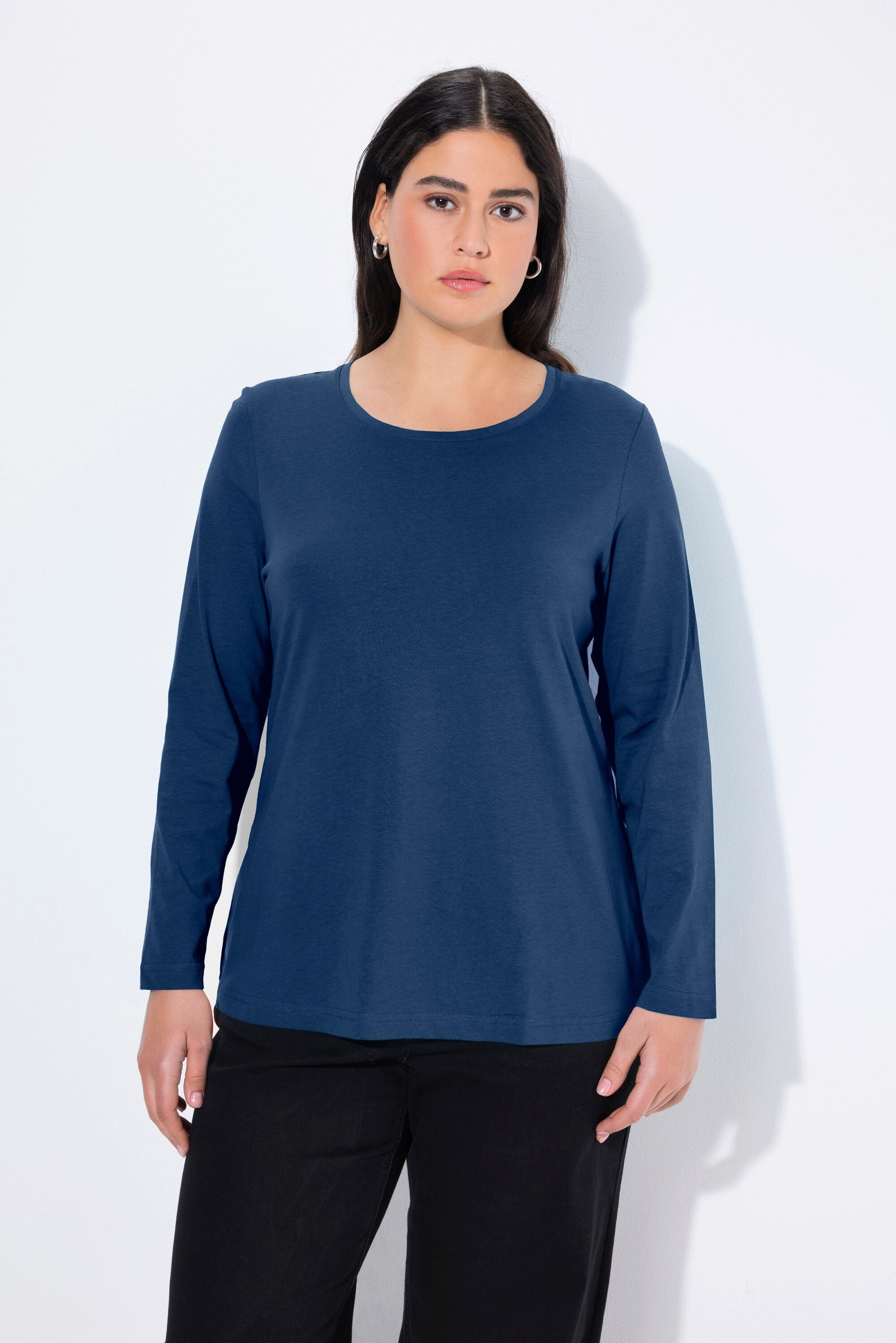 Ulla Popken T-Shirt Shirt Slim Rundhalsausschnitt günstig online kaufen