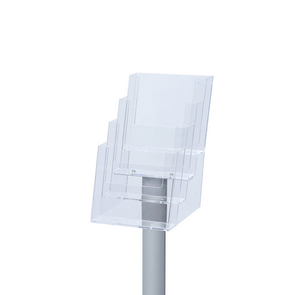 Thumbnail - Showdown Displays Stehsammler Prospektständer MB - 4x DIN A5 - Aluminium - Silber