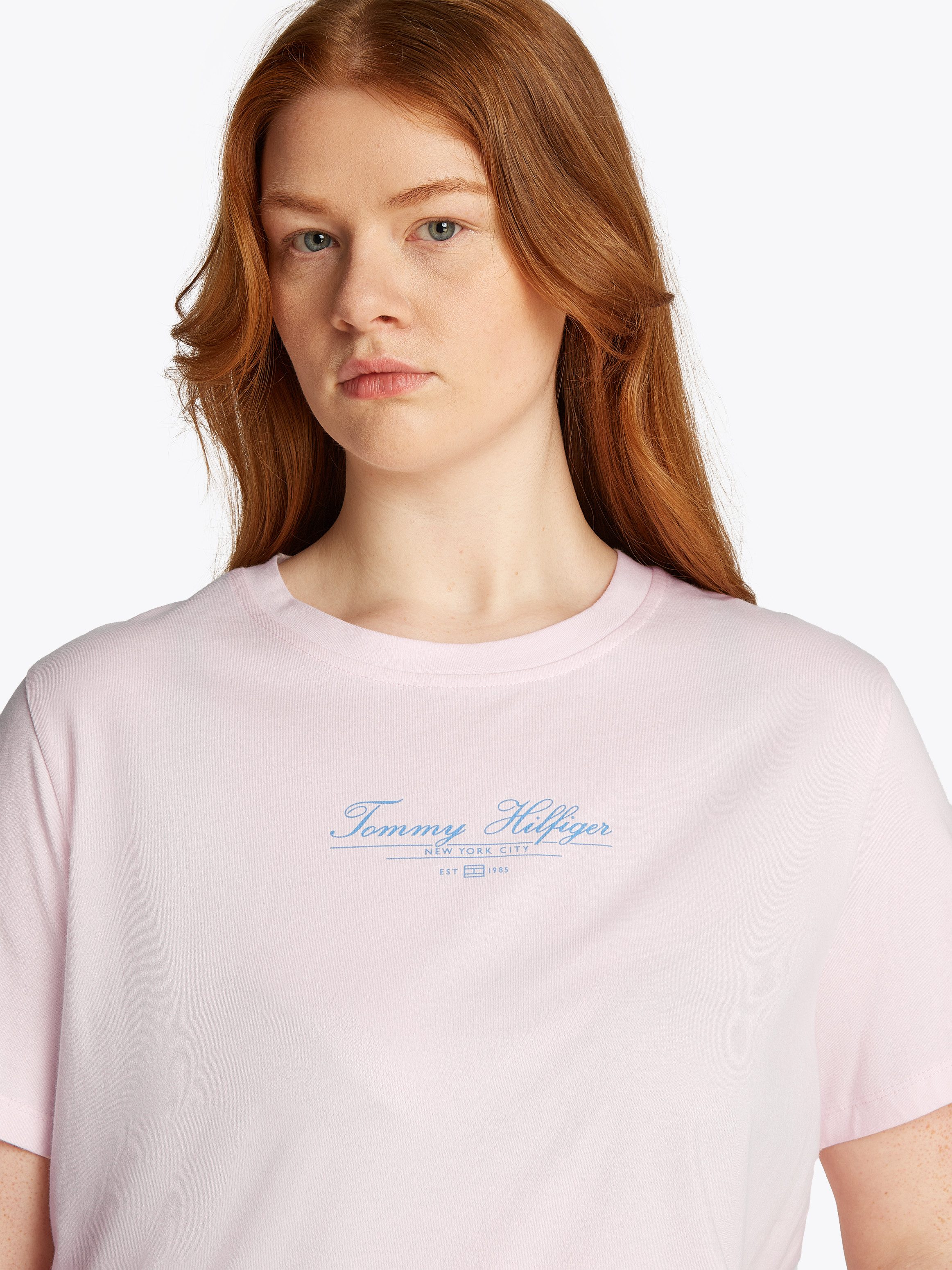 Tommy Hilfiger Curve Rundhalsshirt CRV REG SCRIPT C-NK TEE SS in Großen Grö günstig online kaufen