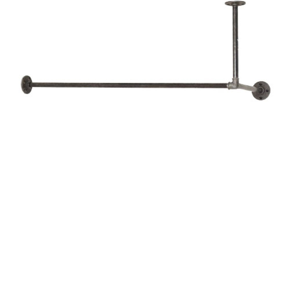 various - Industrial Design Möbel Kleiderstange Industrial Garderobe, L-Form für Wandmontage & Deckenmontage, Div. Breiten und Tiefen