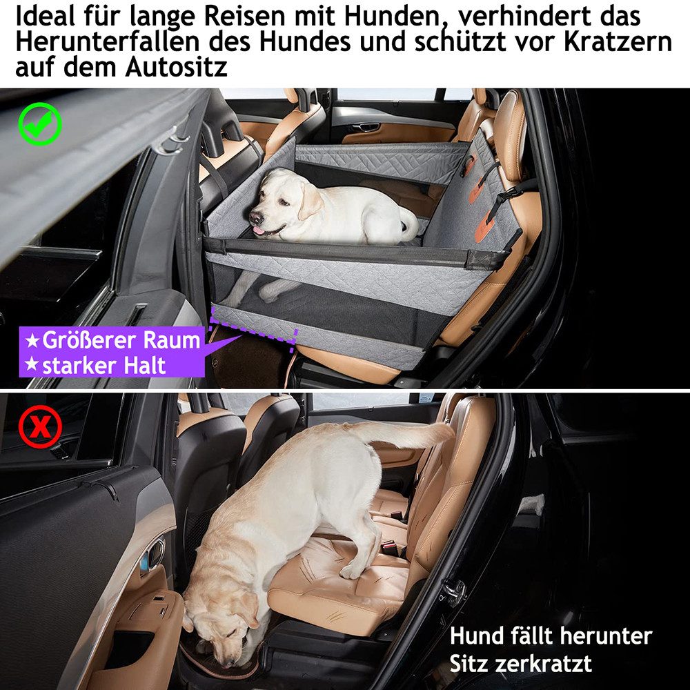 Ledander Hunde-Autositz Hundedecke Auto Rückbank Tier-Autoschondecke Hunded günstig online kaufen