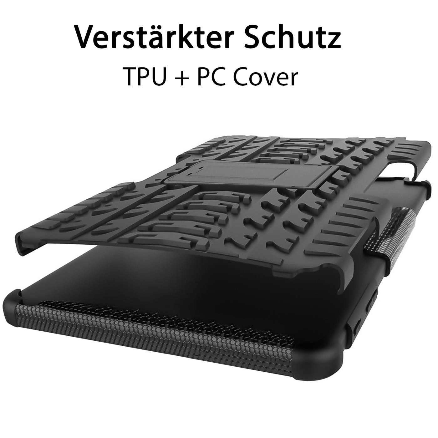 CoolGadget Tablet-Hülle Hybrid Tablet Schutz Hülle für Apple iPad Air 24,6 cm (9,7 Zoll), inkl. Glas Schutzfolie Schutz Case Panzer Tasche