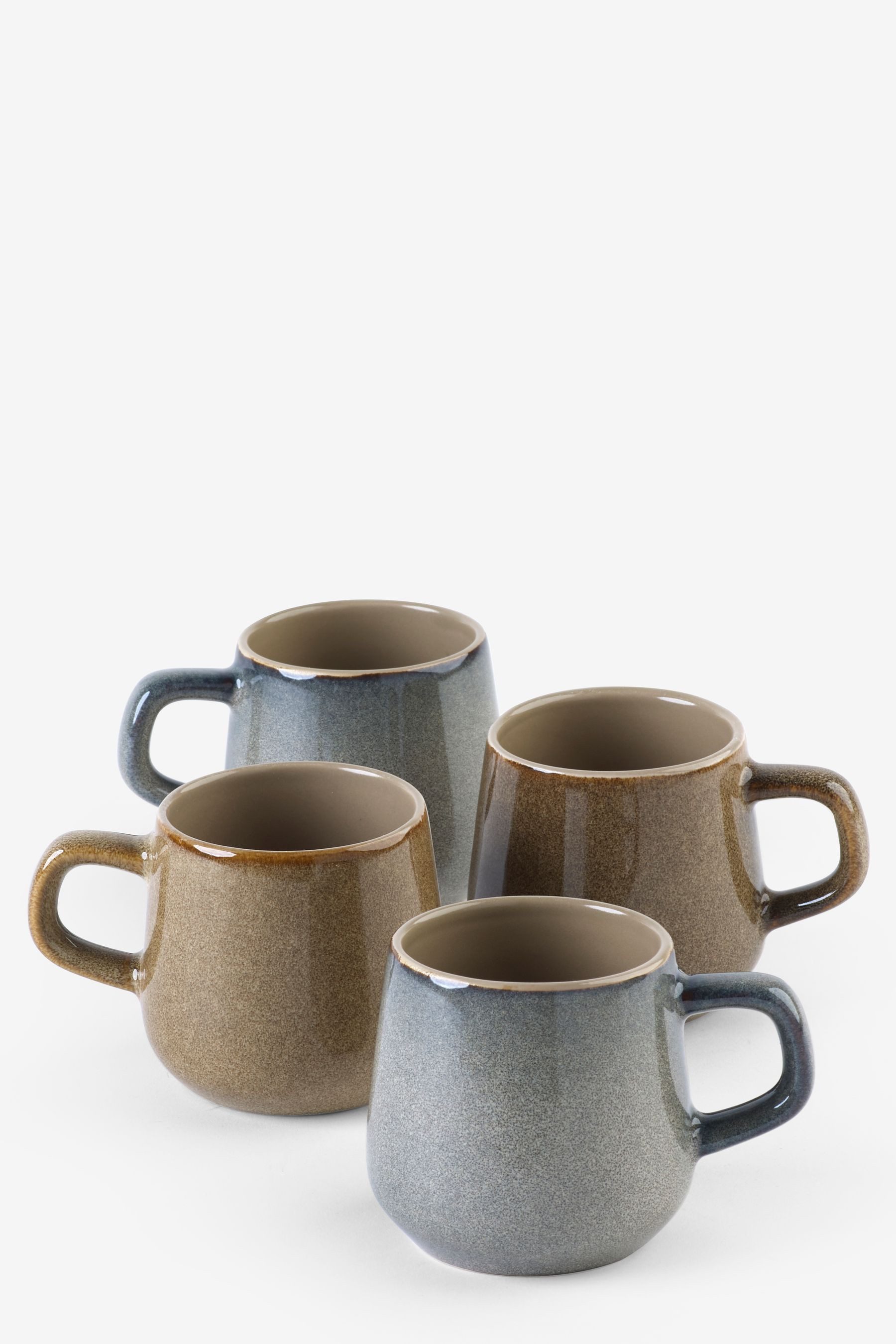Becher Espressotassen mit hitzeaktiver Glasur, 4er-Set