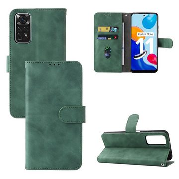 König Design Handyhülle Xiaomi Redmi Note 11 / Note 11S Global, Schutzhülle Schutztasche Case Cover Etuis Wallet Klapptasche Bookstyle