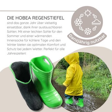 HOBEA-Germany Kinder Gummistiefel blau 24 Gummistiefel super leicht