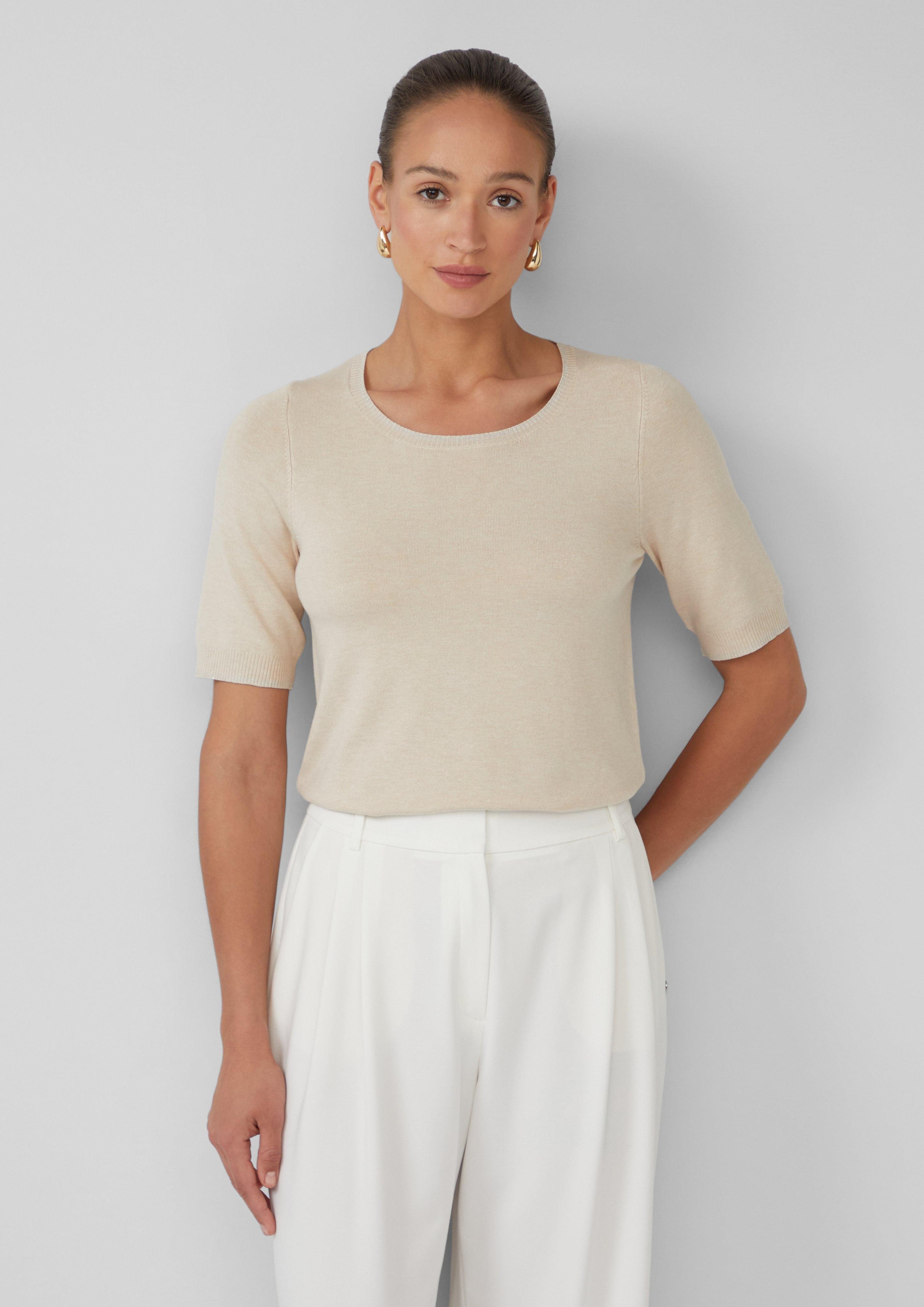 s.Oliver BLACK LABEL Strickpullover Kurzärmeliger Feinstrickpullover günstig online kaufen