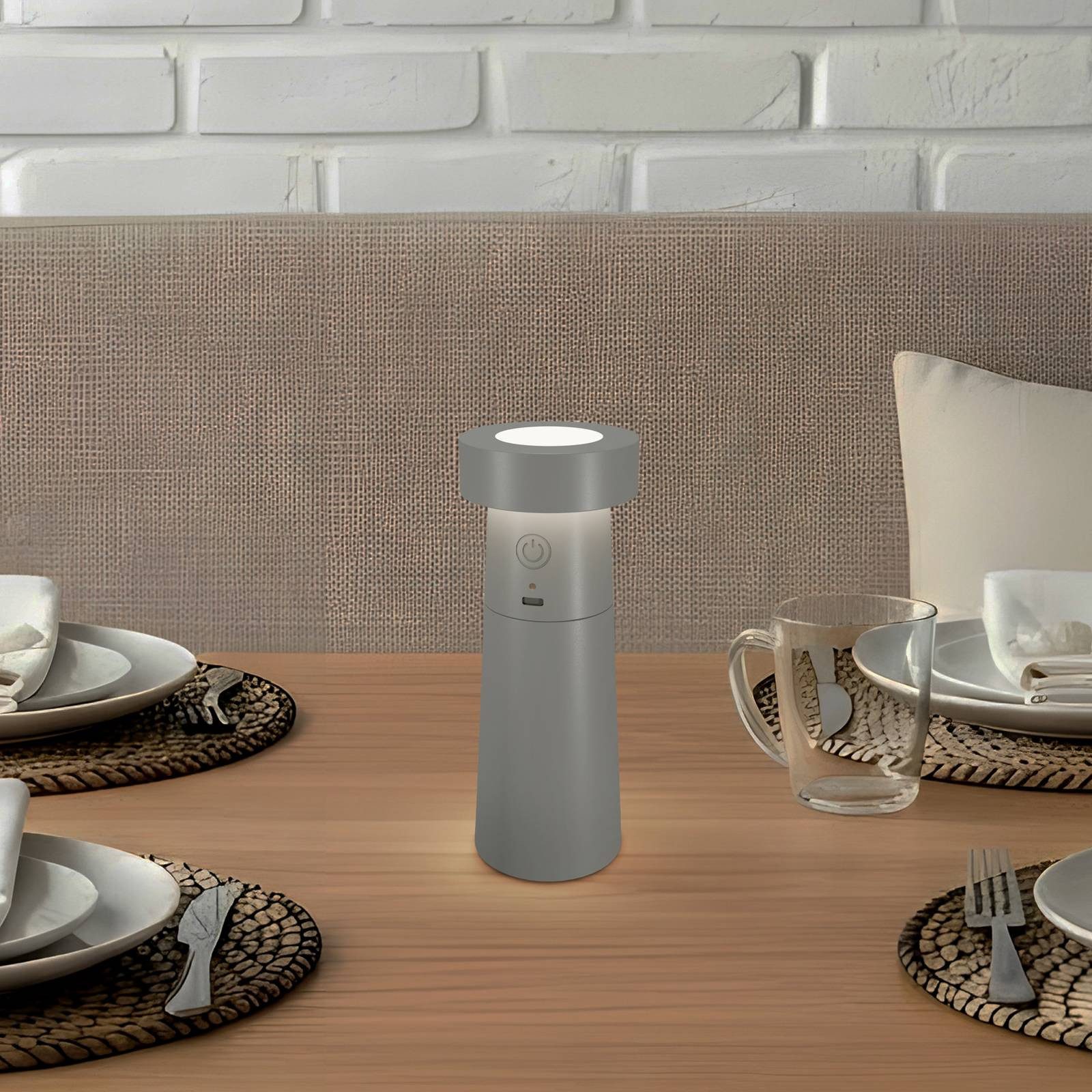Lucande Tischleuchte Salt, LED 1,2 W gesamt, warmweiß