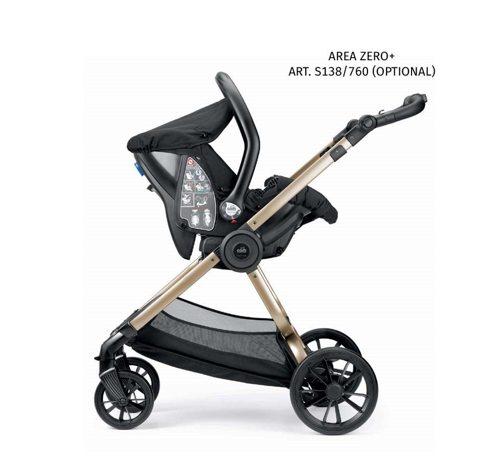 CAM Babyschale CAM Area Zero+ Auto-Babyschale, Made in Italy, waschbarer Bezug