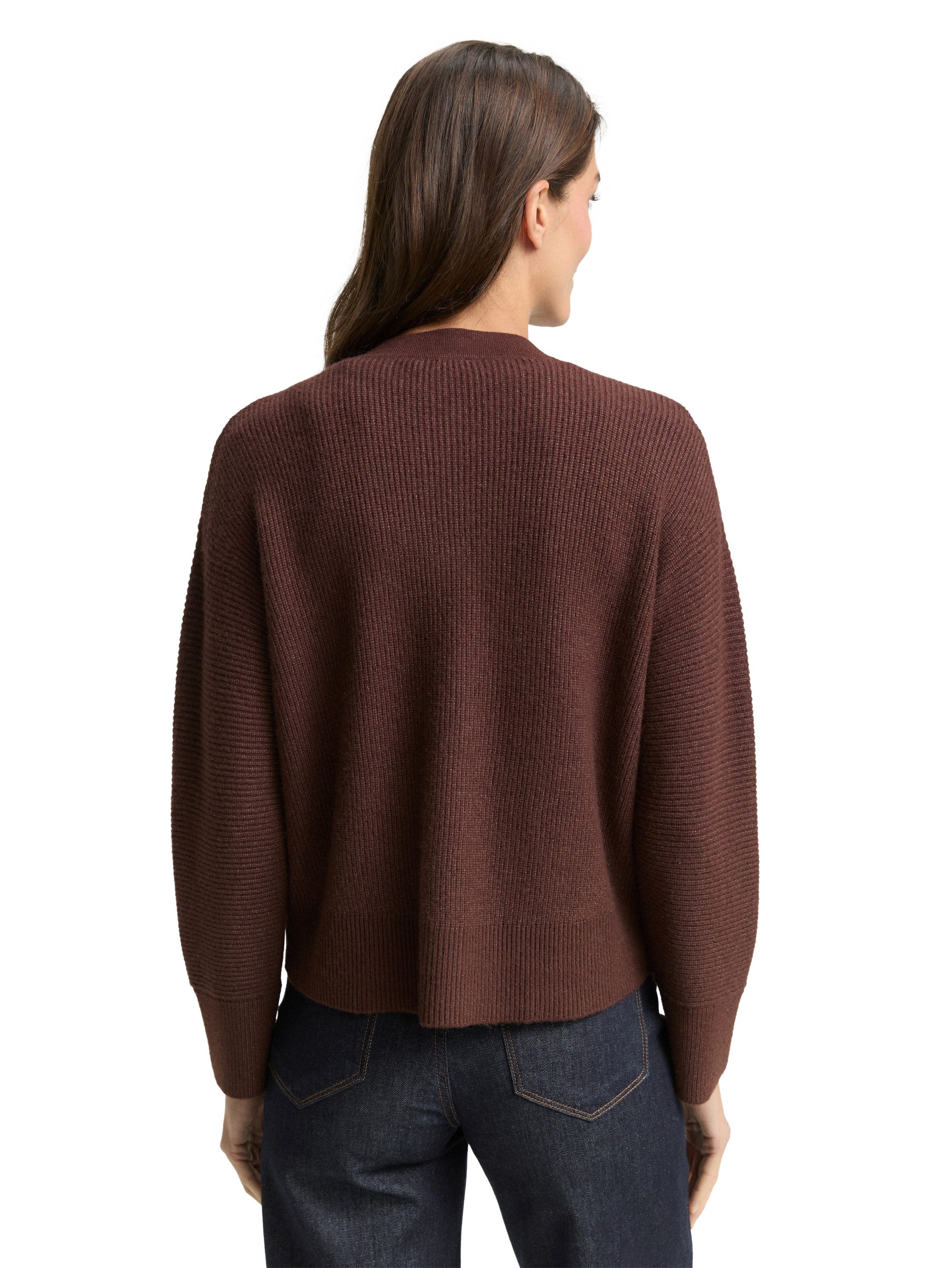 TOM TAILOR Strickjacke mit Rippbündchen günstig online kaufen