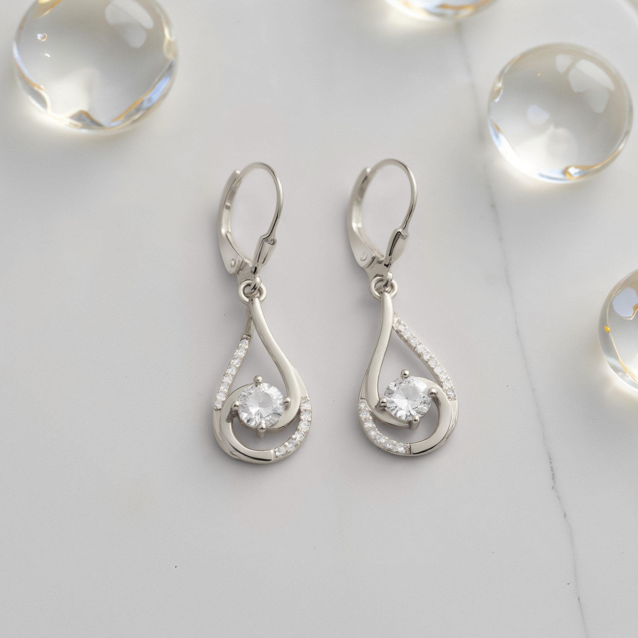SOFIA MILANI Ohrringe Aus 925 Silber – Blumen-Kugel-Design, Rhodiniert, Mit Geschenkbox