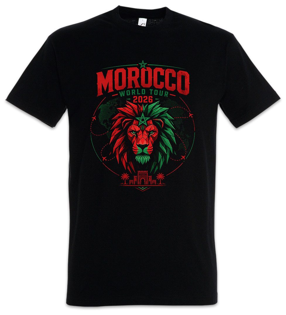 Urban Backwoods Print-Shirt Team Marocco 2 Herren T-Shirt Marokko WM 2026 Maghreb Atlas Marrakech (1-tlg) Berber Casablanca Rouge Vert