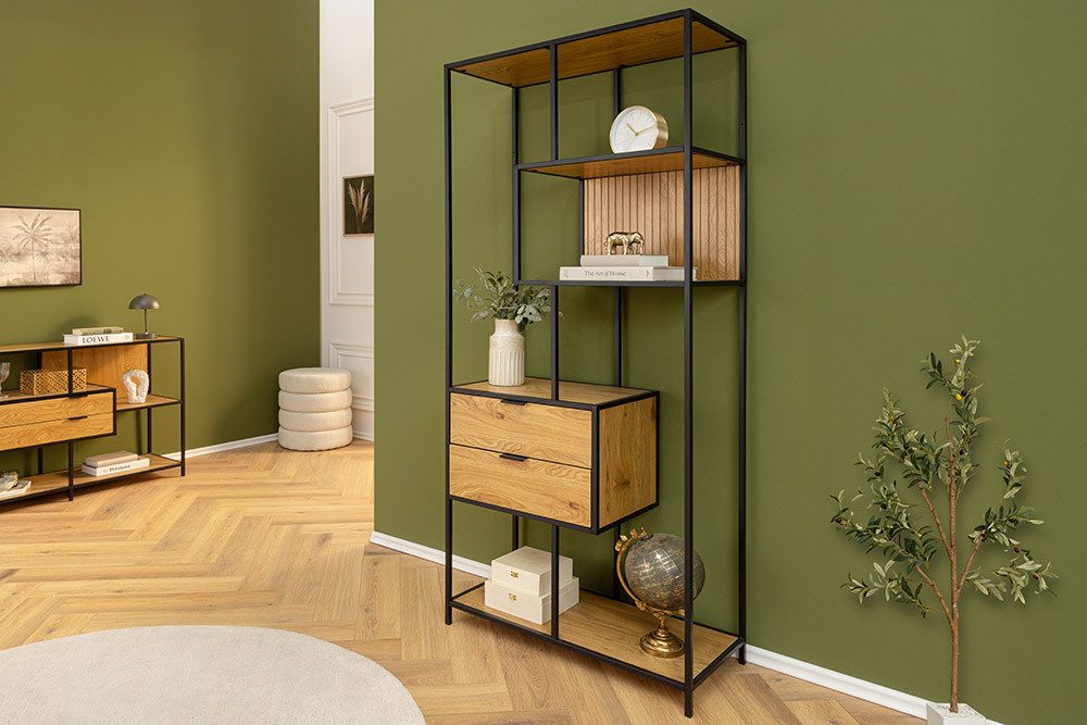 riess-ambiente Bücherregal SLIM LINE 185cm natur günstig online kaufen