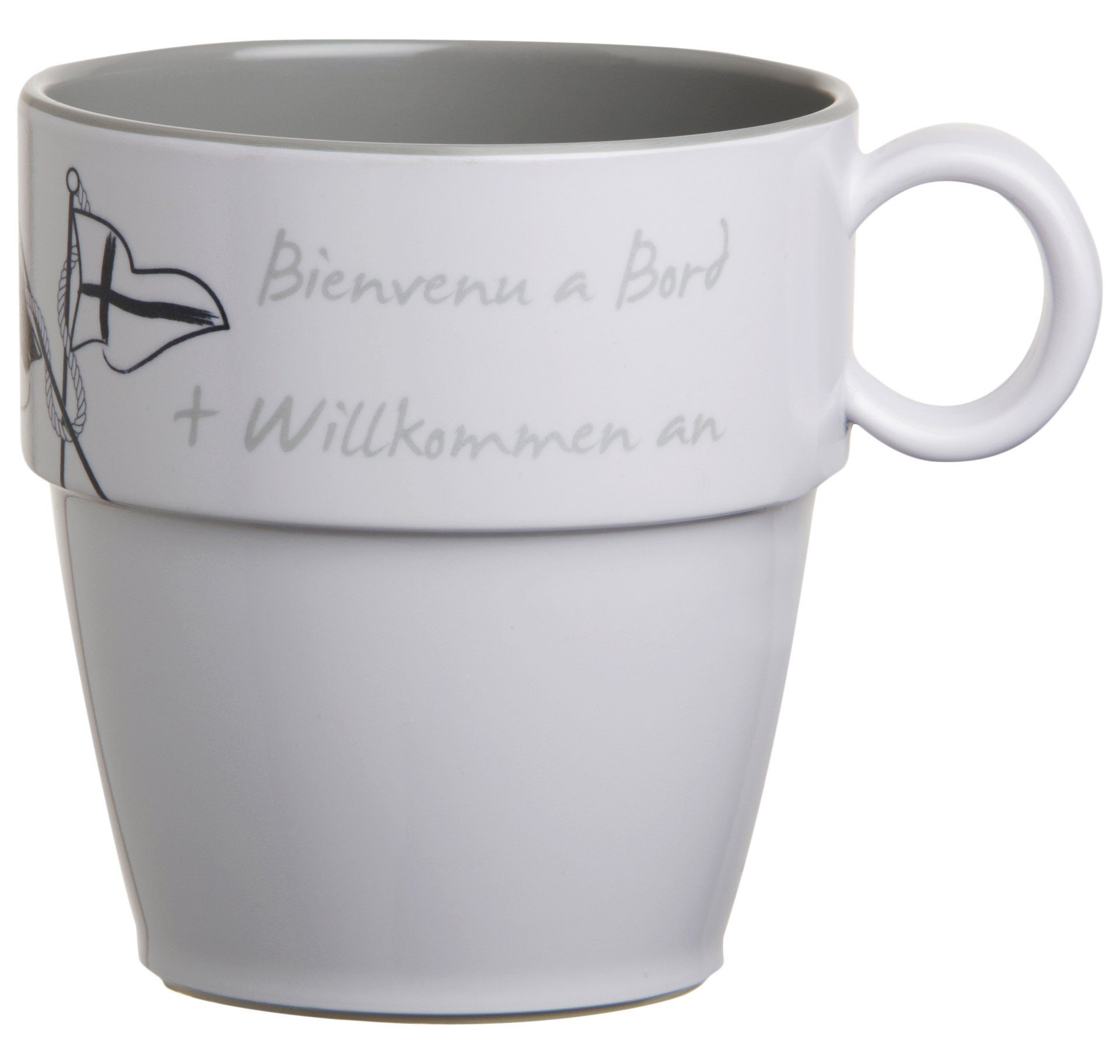 Marine Business Tasse Kaffeebecher / Mug / Kaffee-Pott - Welcome On Board, 1-tlg., Melamin