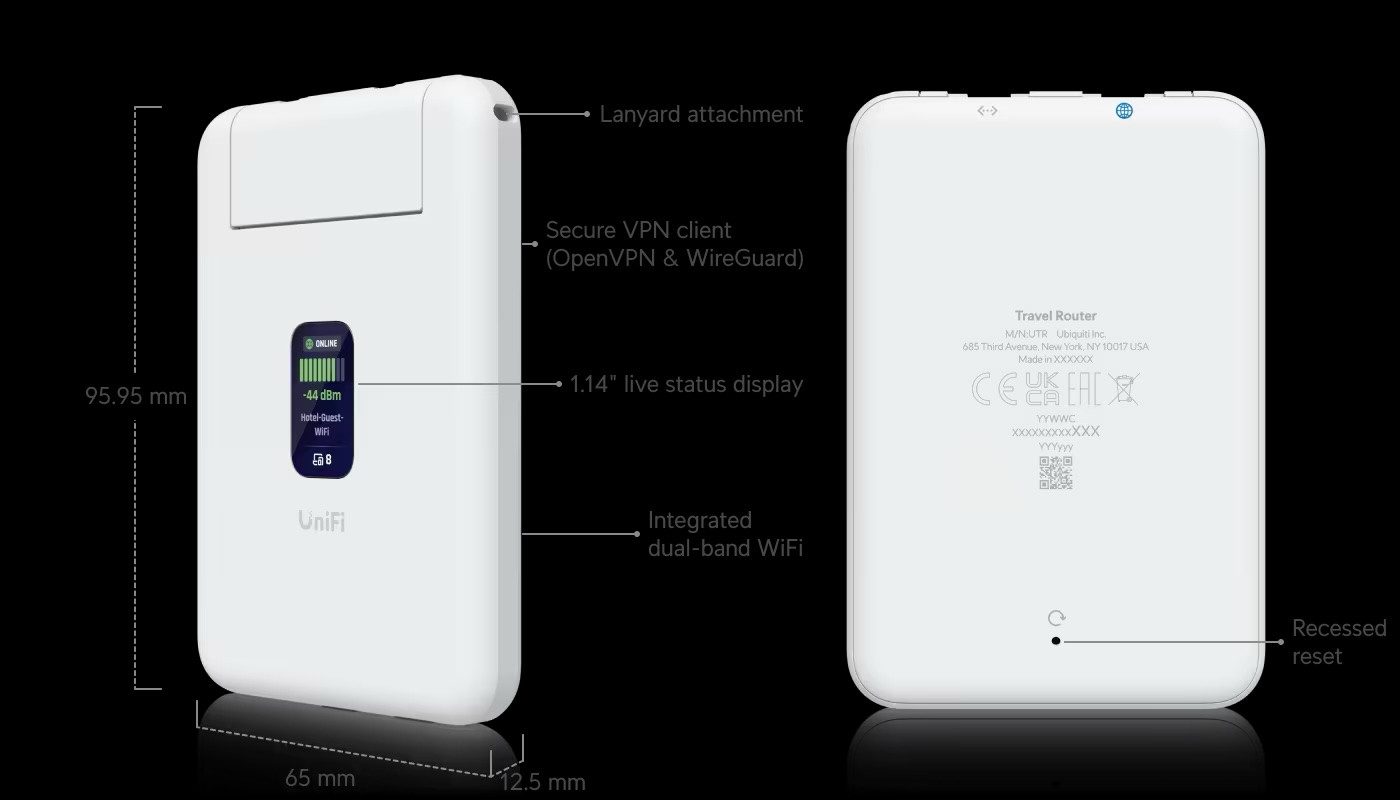 Ubiquiti Networks Ubiquiti UniFi Travel Router (UTR) Mobiler WLAN Router, Dual-Band WLAN Mobiler Router