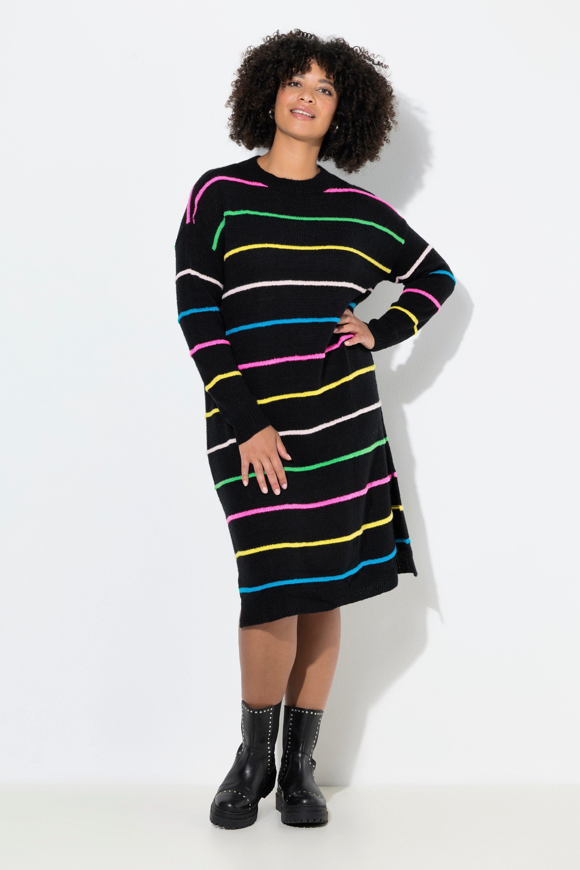 Angel of Style Jerseykleid Strickkleid Straight Fit Maxilänge Ringel Langar günstig online kaufen