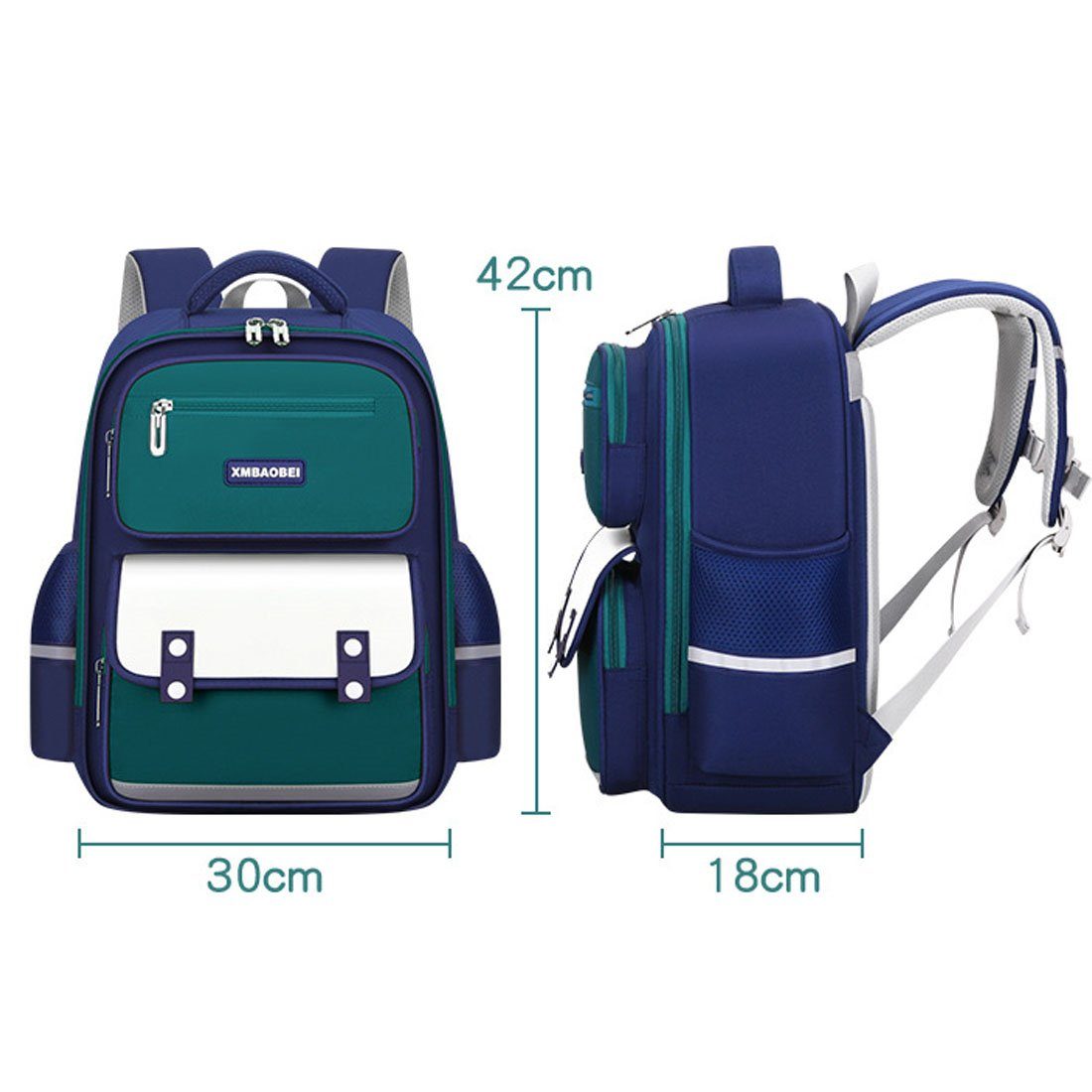 Schüler-Rückenschutz-Rucksäcke Schulrucksack DÖRÖY grün Klassen für die Kinder-Schulranzen 1-6,