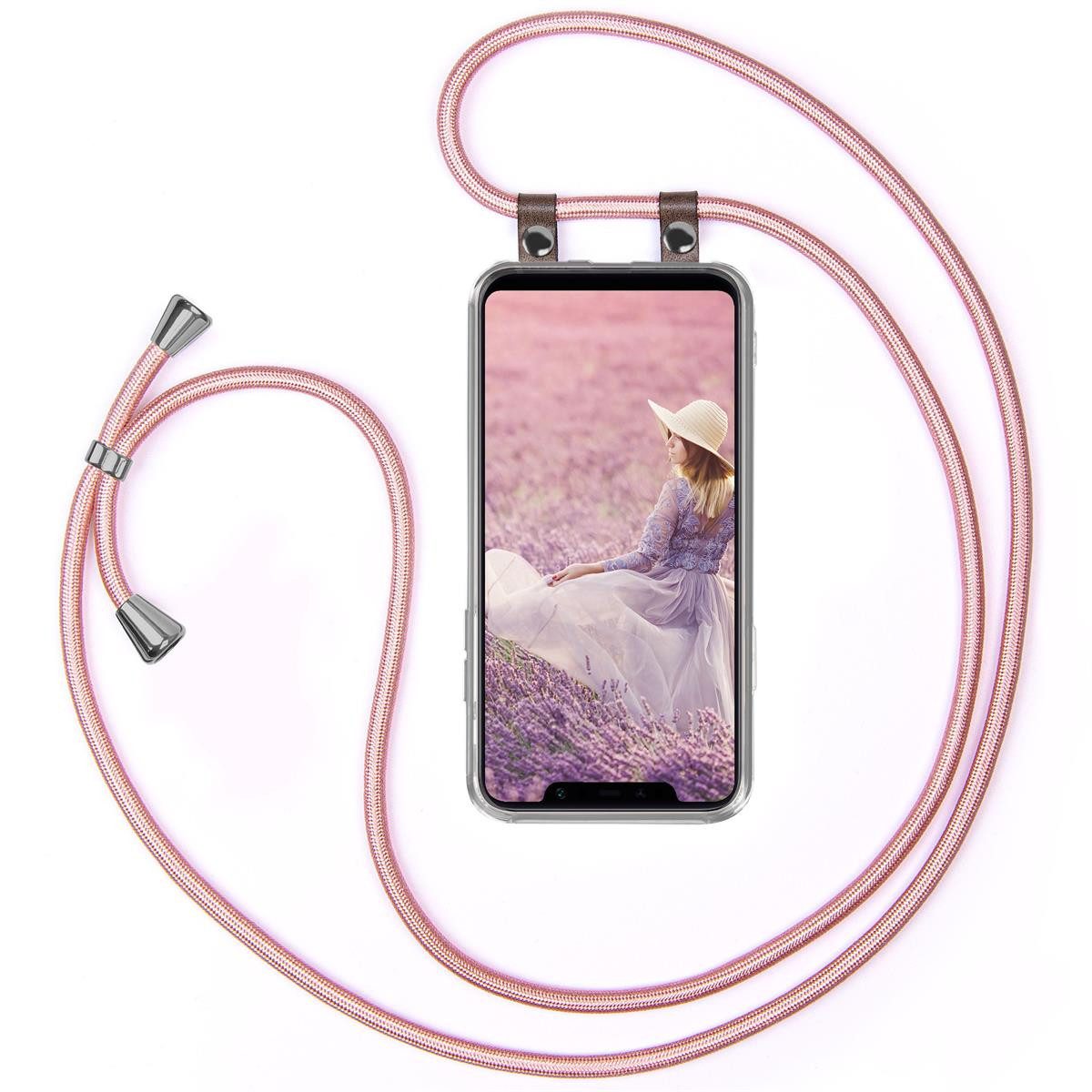 moex Handyhülle moex® Free Spirit für Xiaomi Mi 8, Hülle mit Band, Kette abnehmbar Handyband Handyhülle zum Umhängen