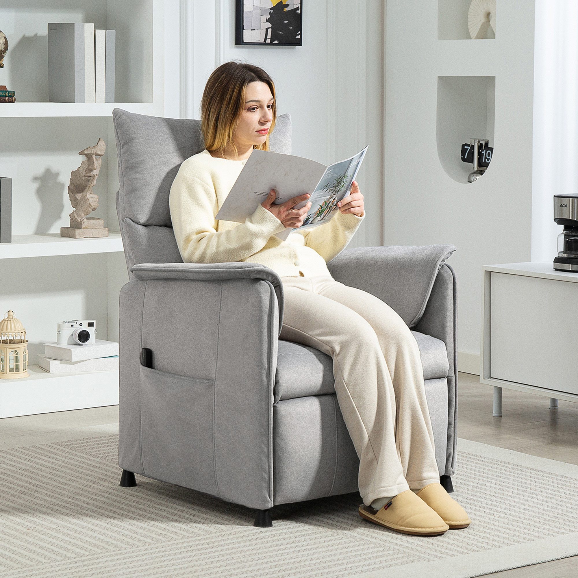 HOMCOM Relaxsessel Elektrisch Fernsehsessel mit Liegefunktion, günstig online kaufen