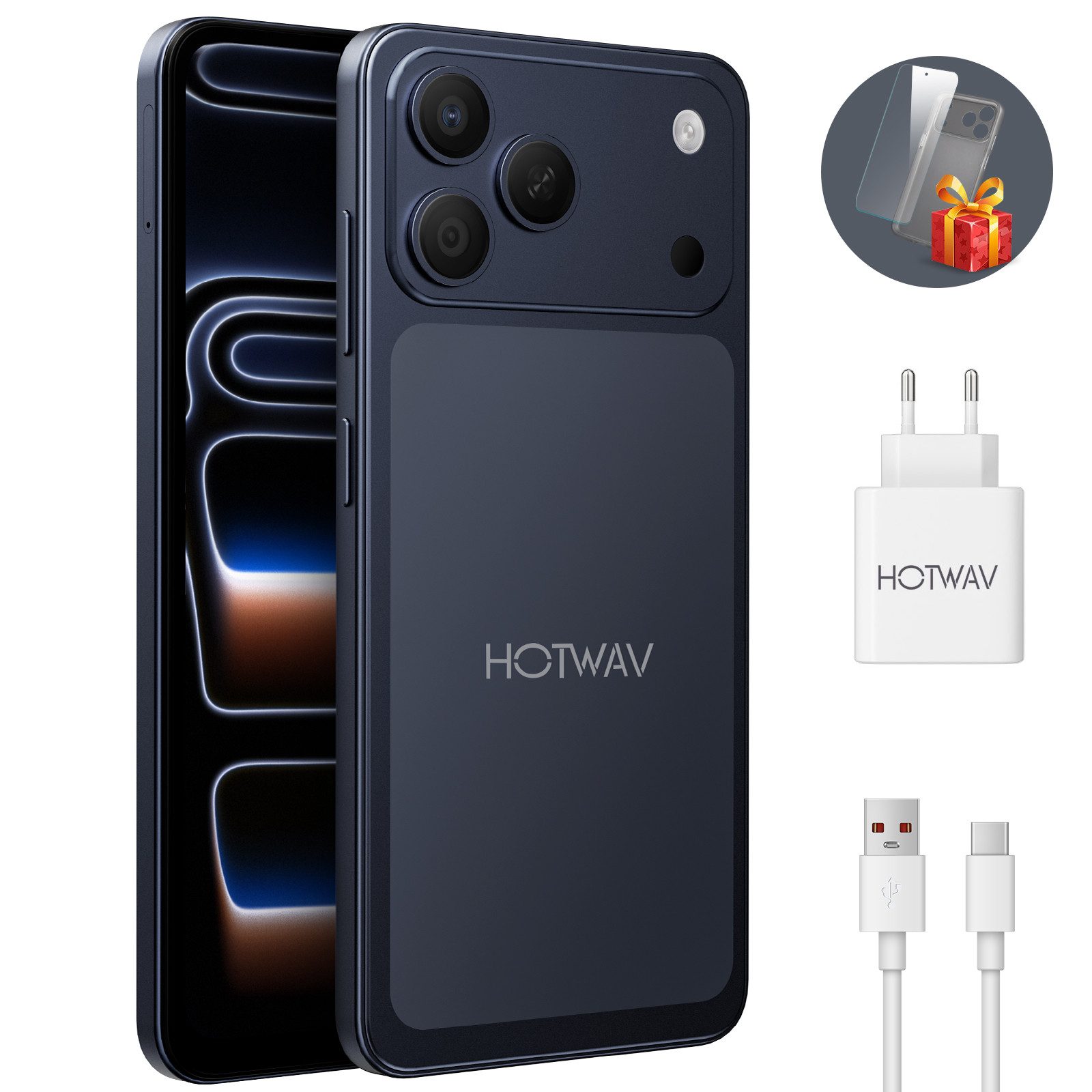 HOTWAV A17 Pro Max Handy, 12+128 GB/1 TB Smartphone, Android handy, Smartphone (16,7 cm/6.75 Zoll, 128 GB Speicherplatz, 13 MP Kamera, Smartphone ohne Vertrag, Günstige Smartphone, 5160 mAh)