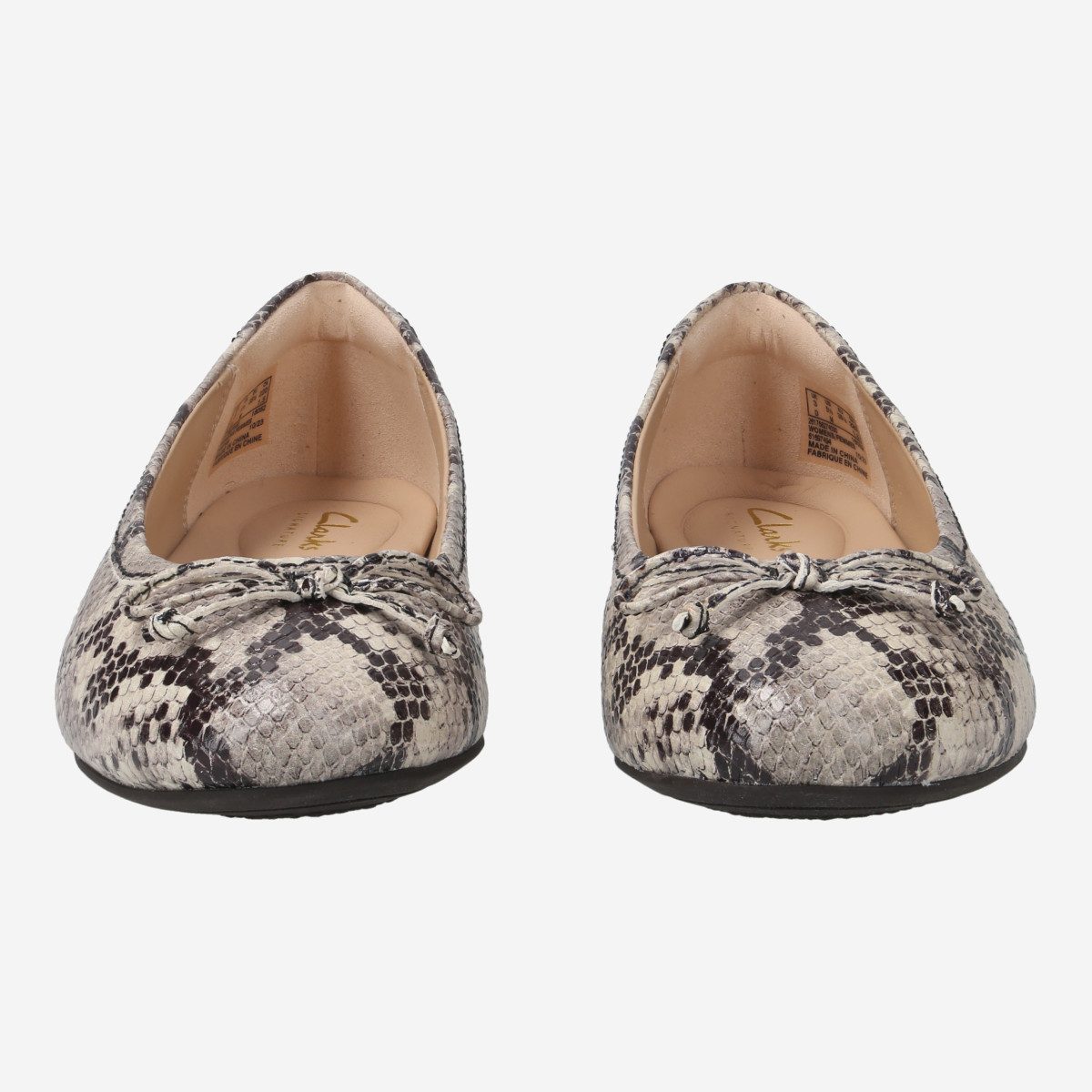 Clarks Fawna Lily 26176827 4, Ballerina in Braun kombiniert für Damen Ballerina