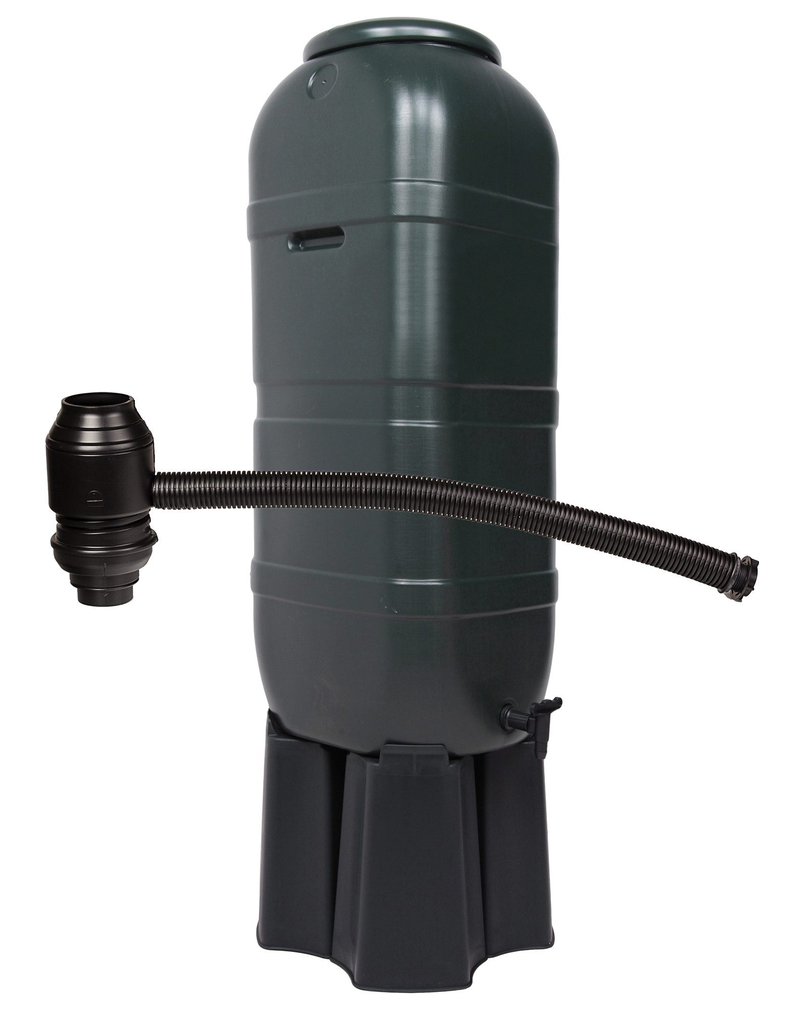 ONDIS24 Regentonne Wassertonne Gieswasserbehälter Regenbehälter, für Balkone und Terrasse, 100 l, inkl. Ständer, Auslaufhahn & Füllautomat