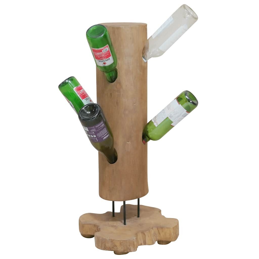 vidaXL Weinregal, Weinständer für 8 Flaschen 40x30x80 cm Massivholz Teak