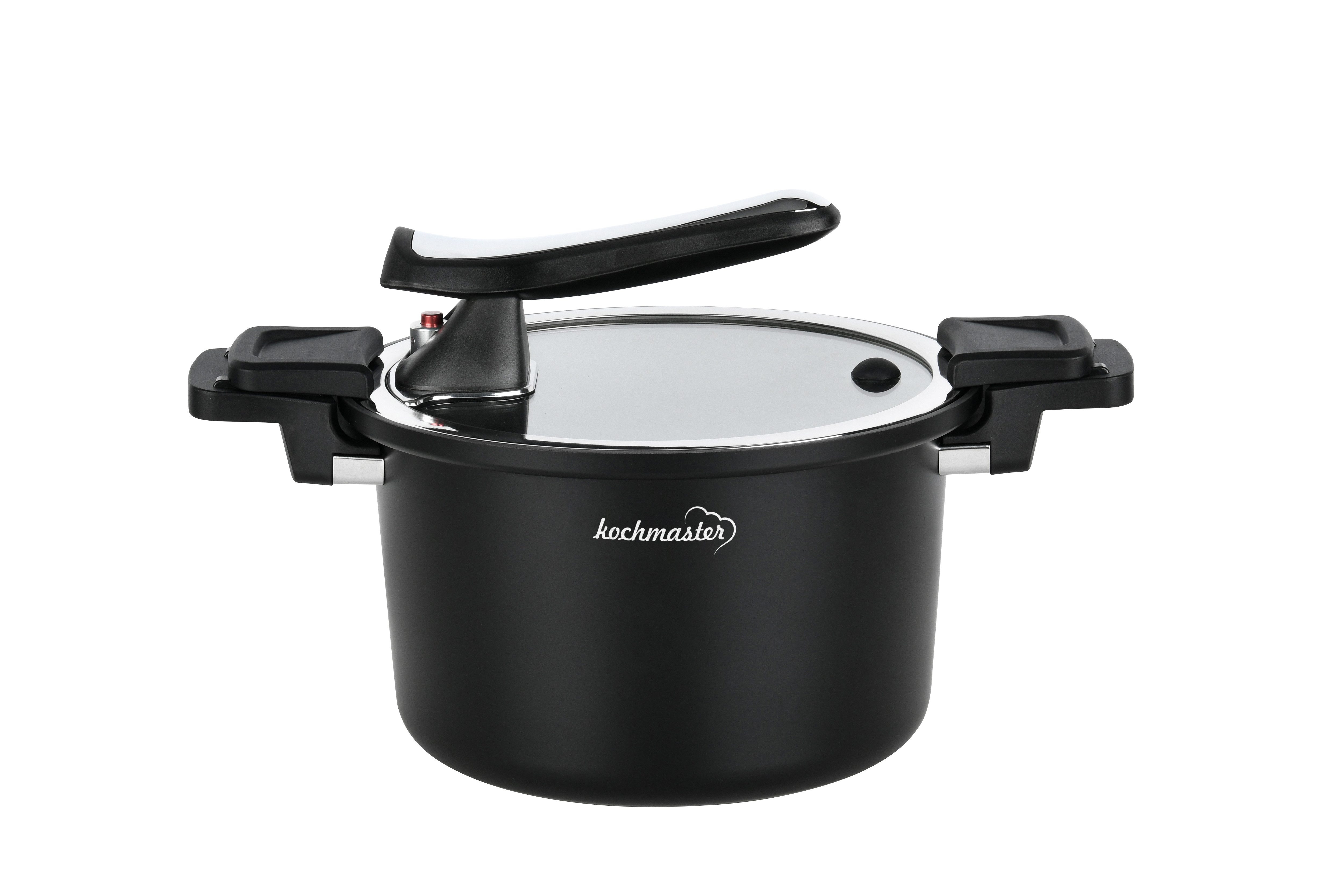 kochmaster Schnellkochtopf Alfa Schnellkochtopf 5,3 L, (3-tlg)