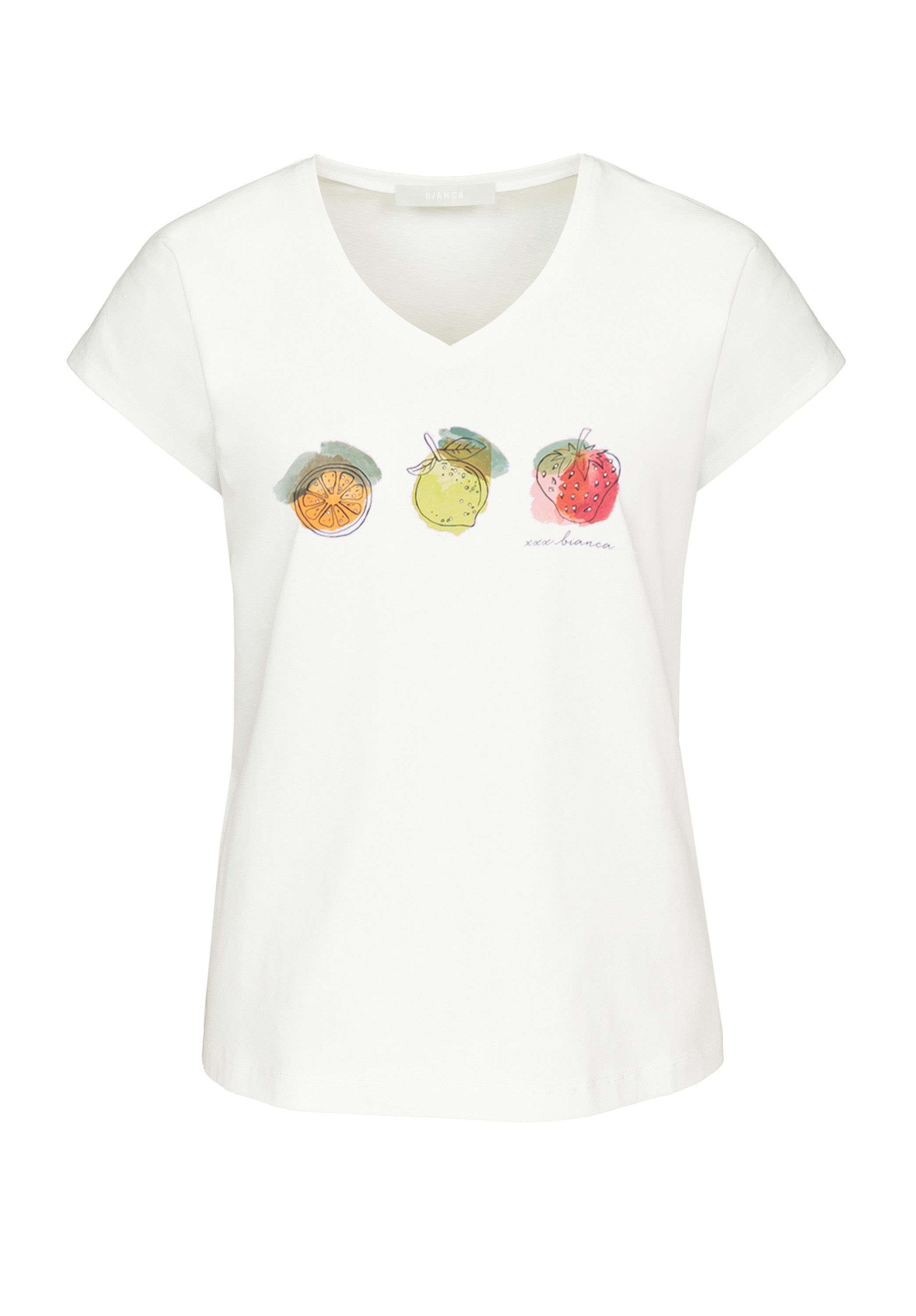 bianca Print-Shirt JULIE mit Früchteprint und Metallic-Effekt günstig online kaufen