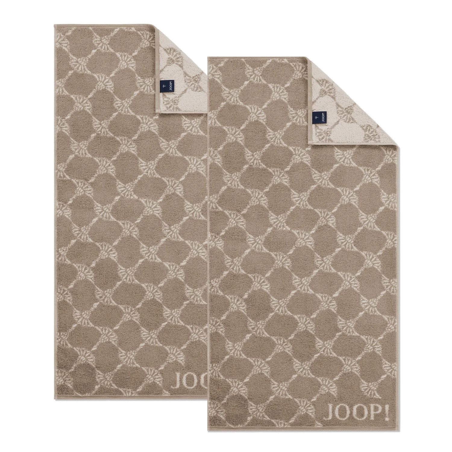 JOOP! Handtuch 2 Stück Joop! Handtuch Cornflower 1721-30 sand 50x100, Walkfrottier (2-St), Baumwolle
