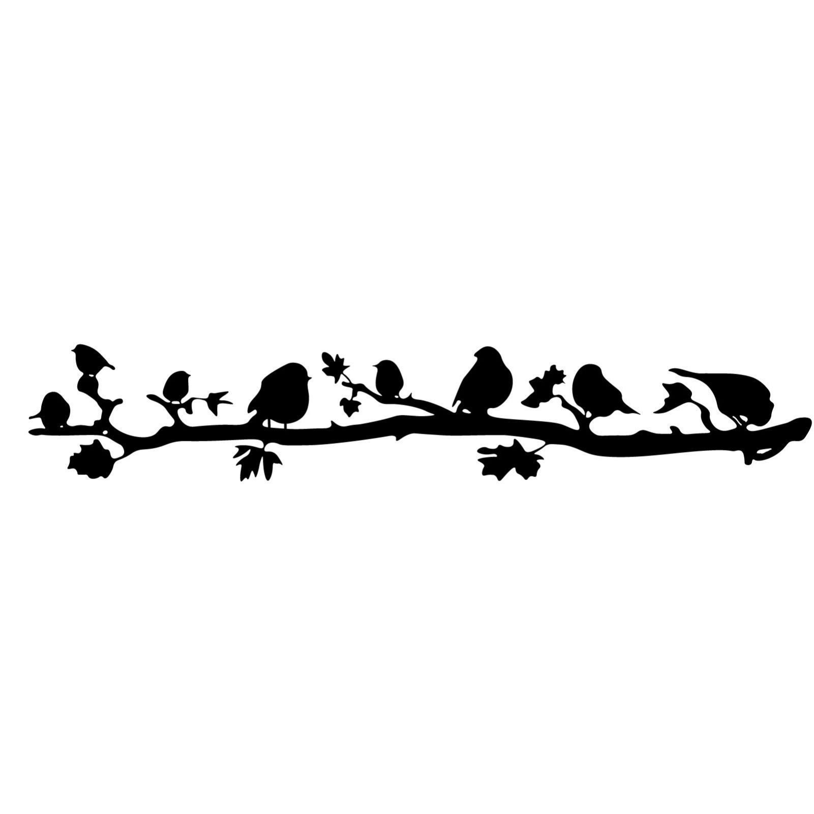 Jumpeak Wanddekoobjekt Vögel auf Ästen Metall Wanddekorationen, Vogel Аксессуары для домаen,Natural, Hergestellt aus Metall,Vier Farben zur Auswahl,90×16cm