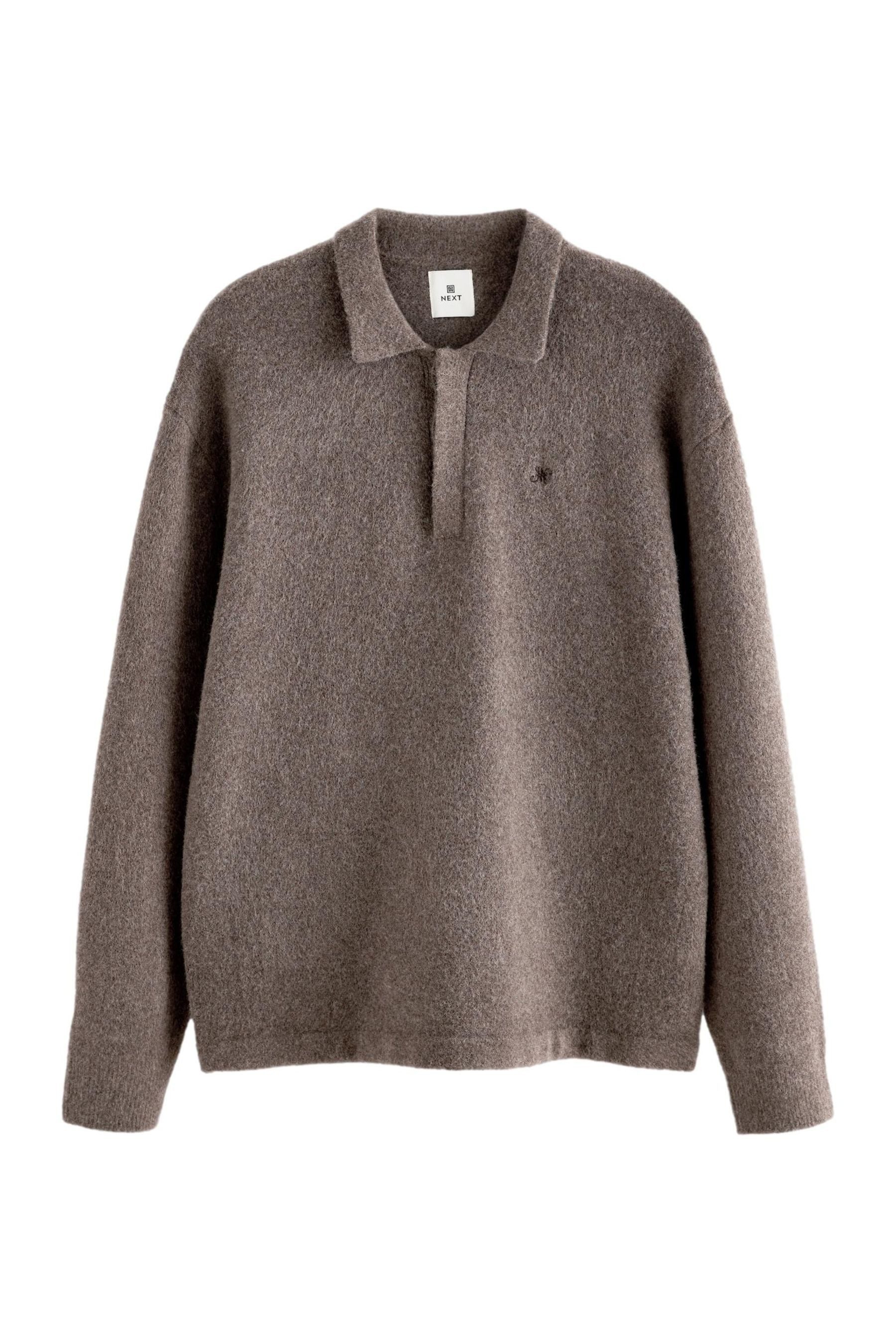 Next Langarm-Poloshirt Relaxed Fit Langärmeliges Rugby-Shirt günstig online kaufen
