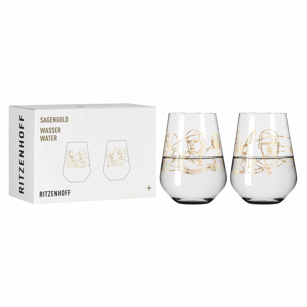 Gläser-Set Wasserglas 2er-Set Sagengold 001