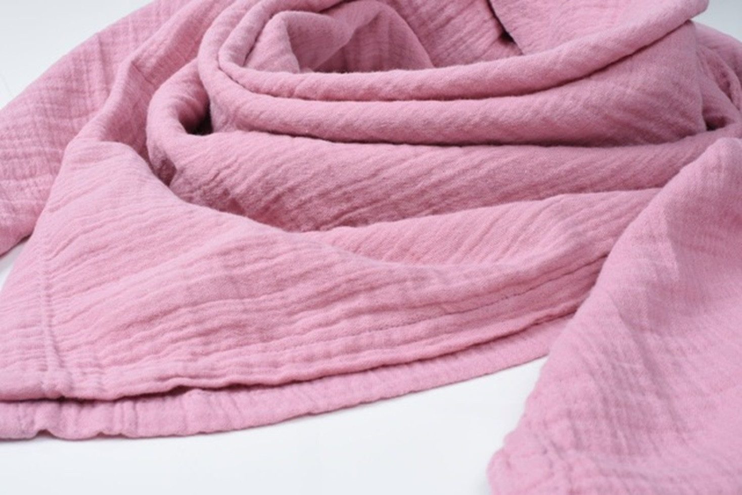 Musselin Welt Halstuch Musselin Halstuch in Altrosa aus Biobaumwolle günstig online kaufen