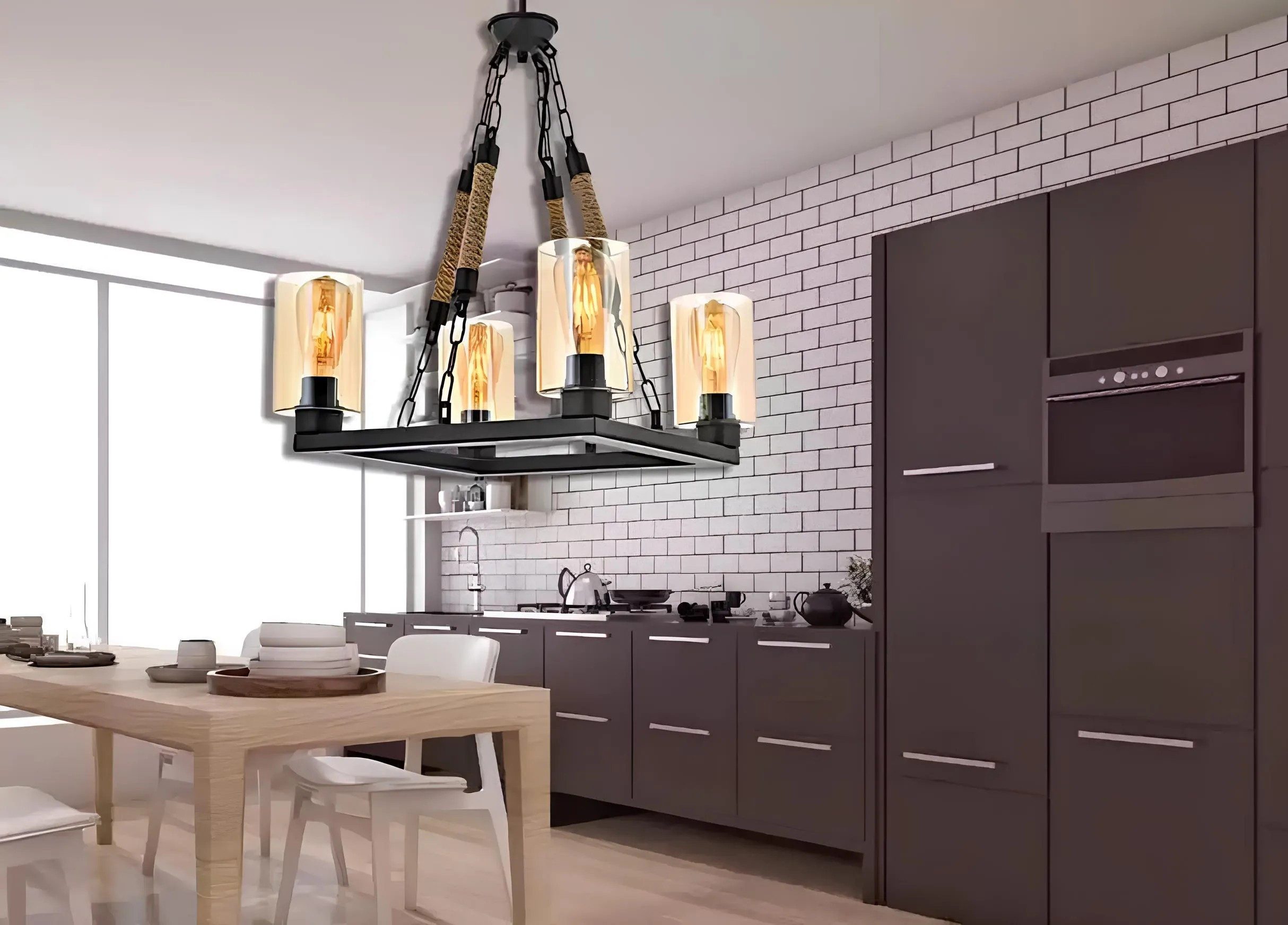 JVmoebel Hängeleuchte Kronleuchter aus Glas in Schwarz mit modernem Design, Keine Funktionen, Leuchtmittel wechselbar, Made in Europa