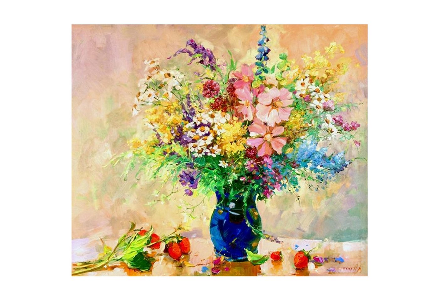 Thumbnail - LA CUTE Malen nach Zahlen XL Blumenstrauß Malset – Kreatives Malen nach Zahlen Rahmen 40x50cm (Komplettes Malset: Kreati...
