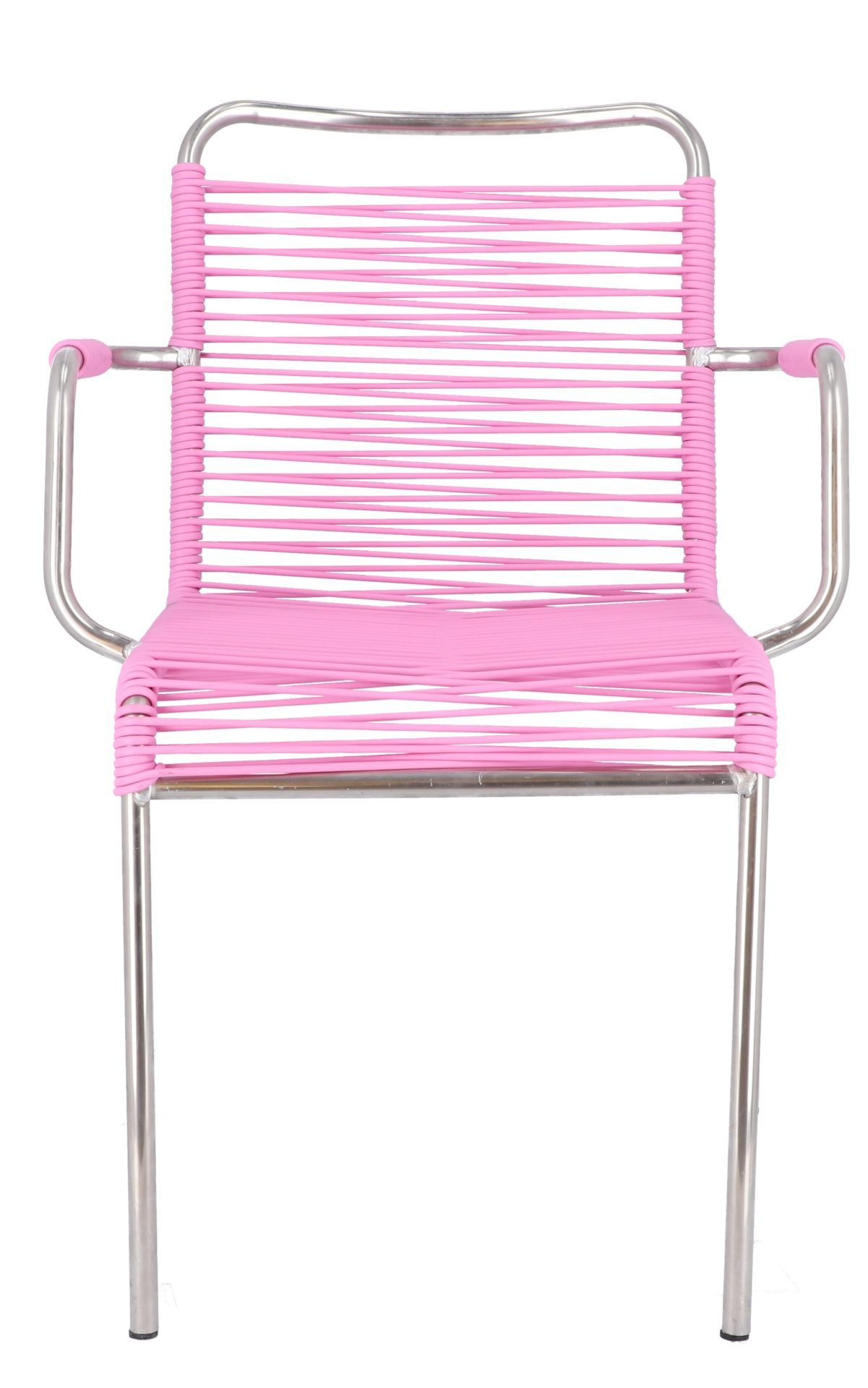 Fiam Stuhl Spaghetti aus Aluminium, Pink