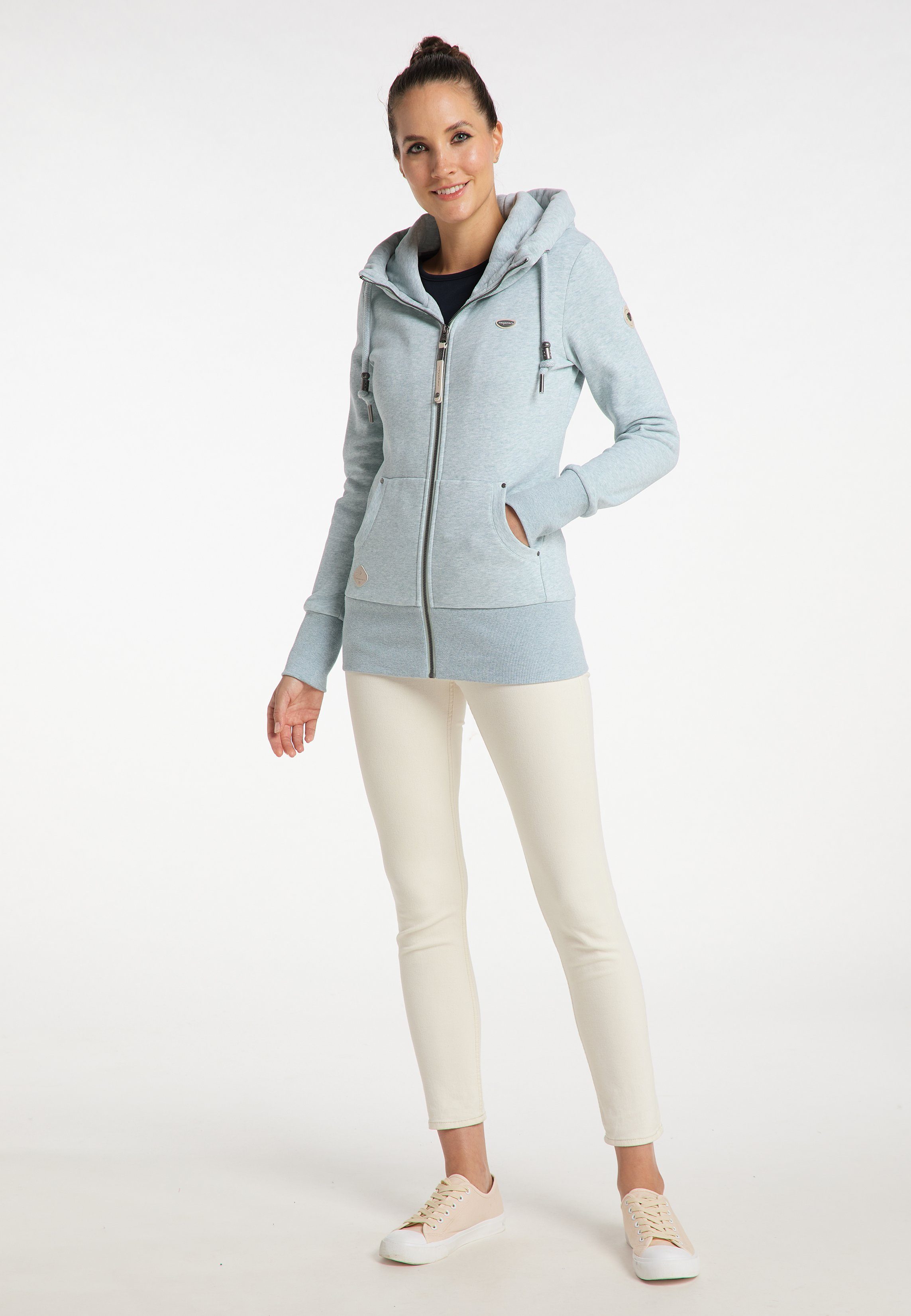 Vegane Nachhaltige ZIP Ragwear AQUA NESKA & Sweatshirt Mode