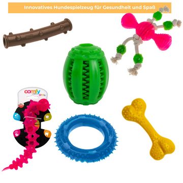 Comfy Spielknochen Vielseitiges & Innovatives Hundespielzeug - Gesundheit & Spaß - Set19, Spar-Set (6-tlg) Zahngesundheit fördern