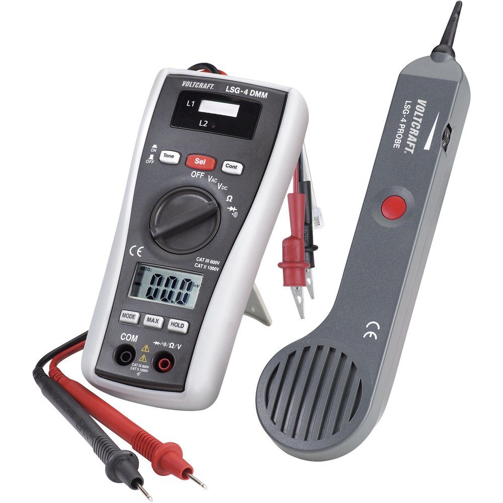 VOLTCRAFT Kabelzubehör VOLTCRAFT LSG-4 Leitungssucher, Signalverfolger, Durchgangsprüfer, Mul, (LSG-4)