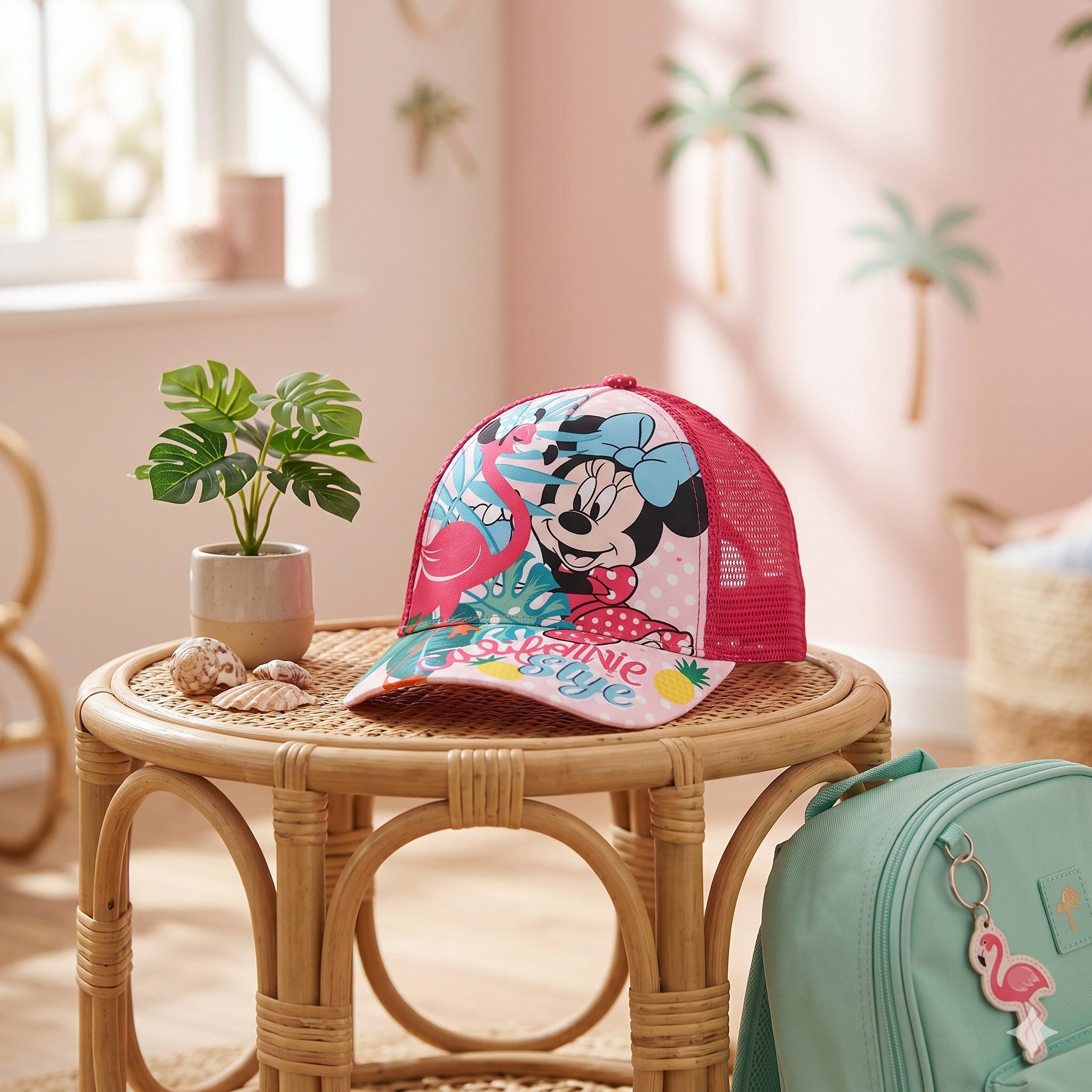 Disney Baseball Cap Minnie Maus Flamingo Kinder Basecap Kappe Mädchen Gr. 52 bis 54, in zwei Farben erhältlich