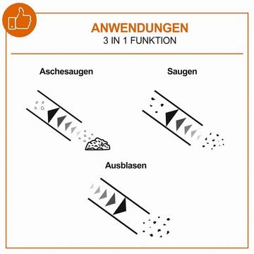 Scheppach Aschesauger Aschesauger Kaminsauger Aschestaubsauger Grillsauger Kaminstaubsauger, 1200 W