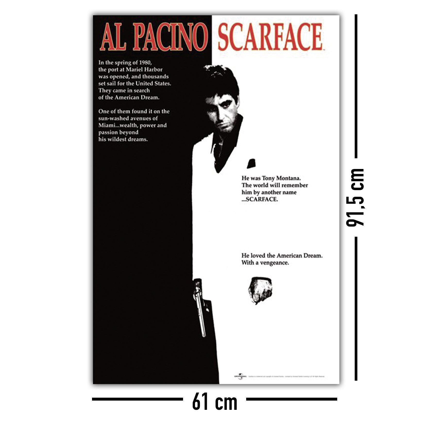 PYRAMID Poster Scarface Cover Poster 61 x 91,5 cm – Bild 4 von 4