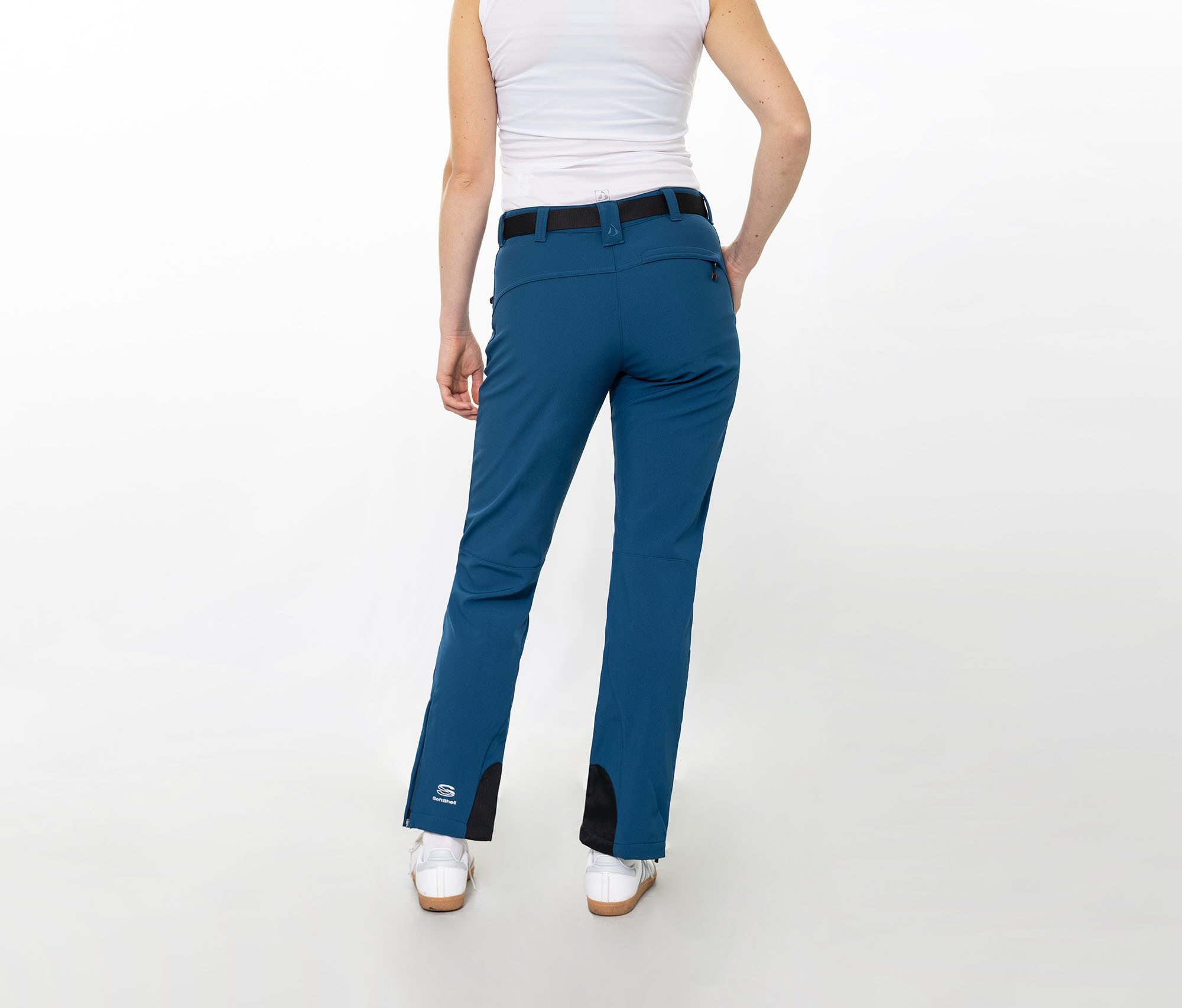 Bergson Outdoorhose MAILA Damen Winter Softshellhose, winddicht, warm, Kurzgrößen, schwarz