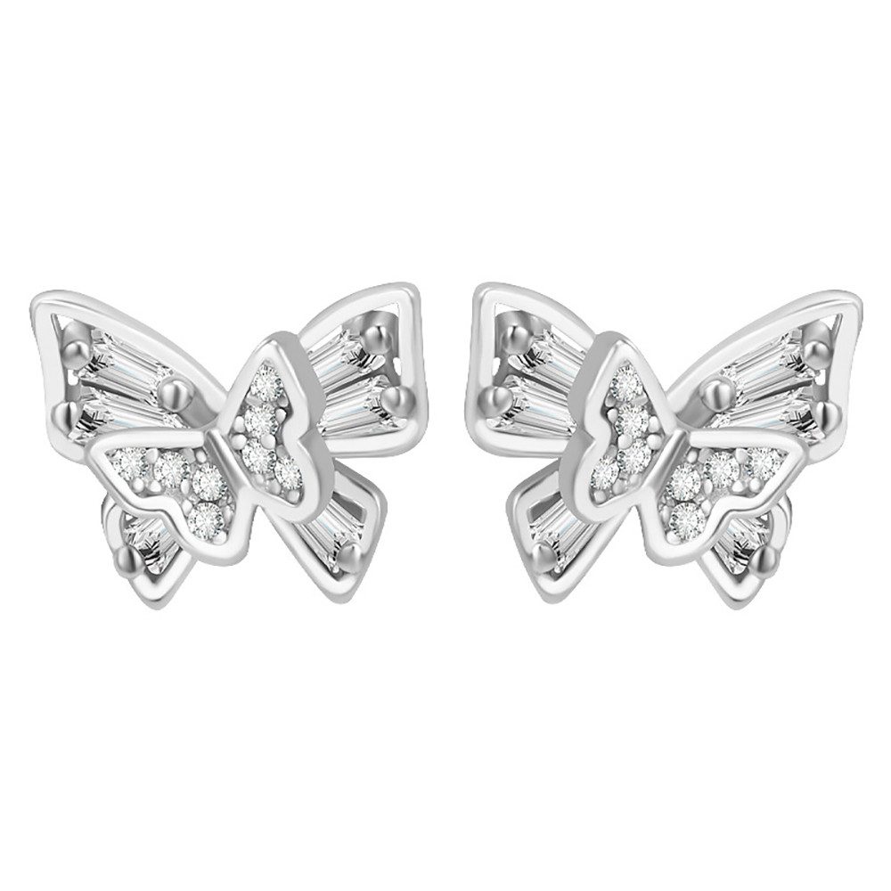 Color Design Paar Ohrstecker Schmetterling Ohrringe günstig online kaufen