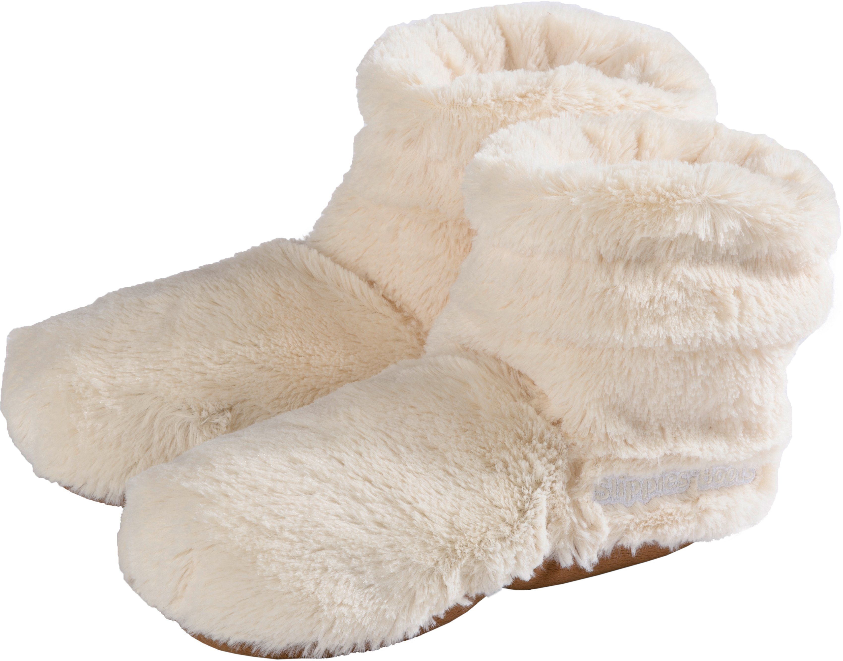 Warmies® Wärmekissen Slippies™ Boots Deluxe beige, Gr. 37-42, für die Mikrowelle und den Backofen