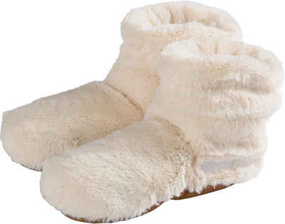Warmies® Wärmekissen Slippies™ Boots Deluxe beige, Gr. 37-42, mit Lavendelduft