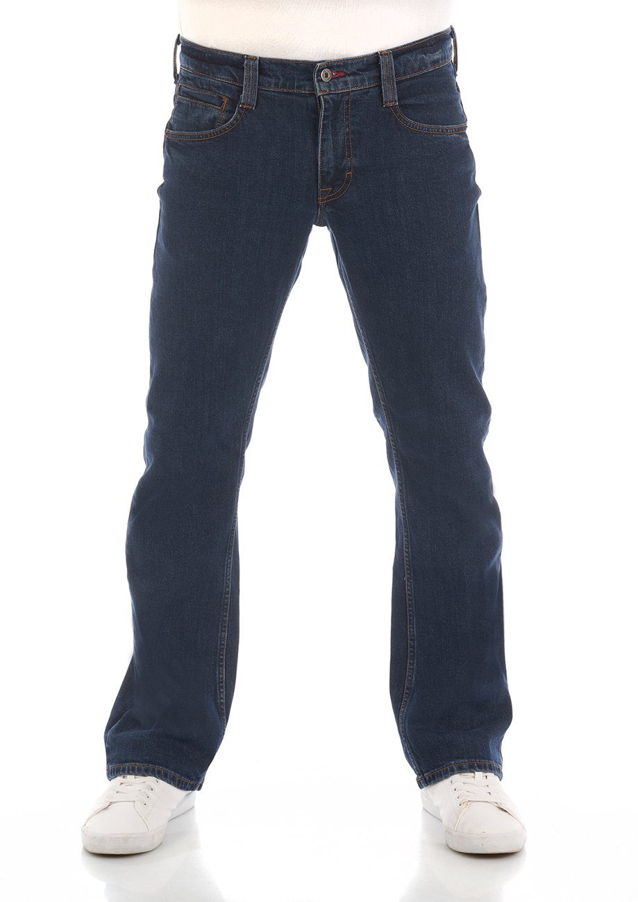 Bootcut-Jeans Hose mit Denim Boot Herren Cut (980) Jeanshose Oregon Denim Blue MUSTANG Stretch